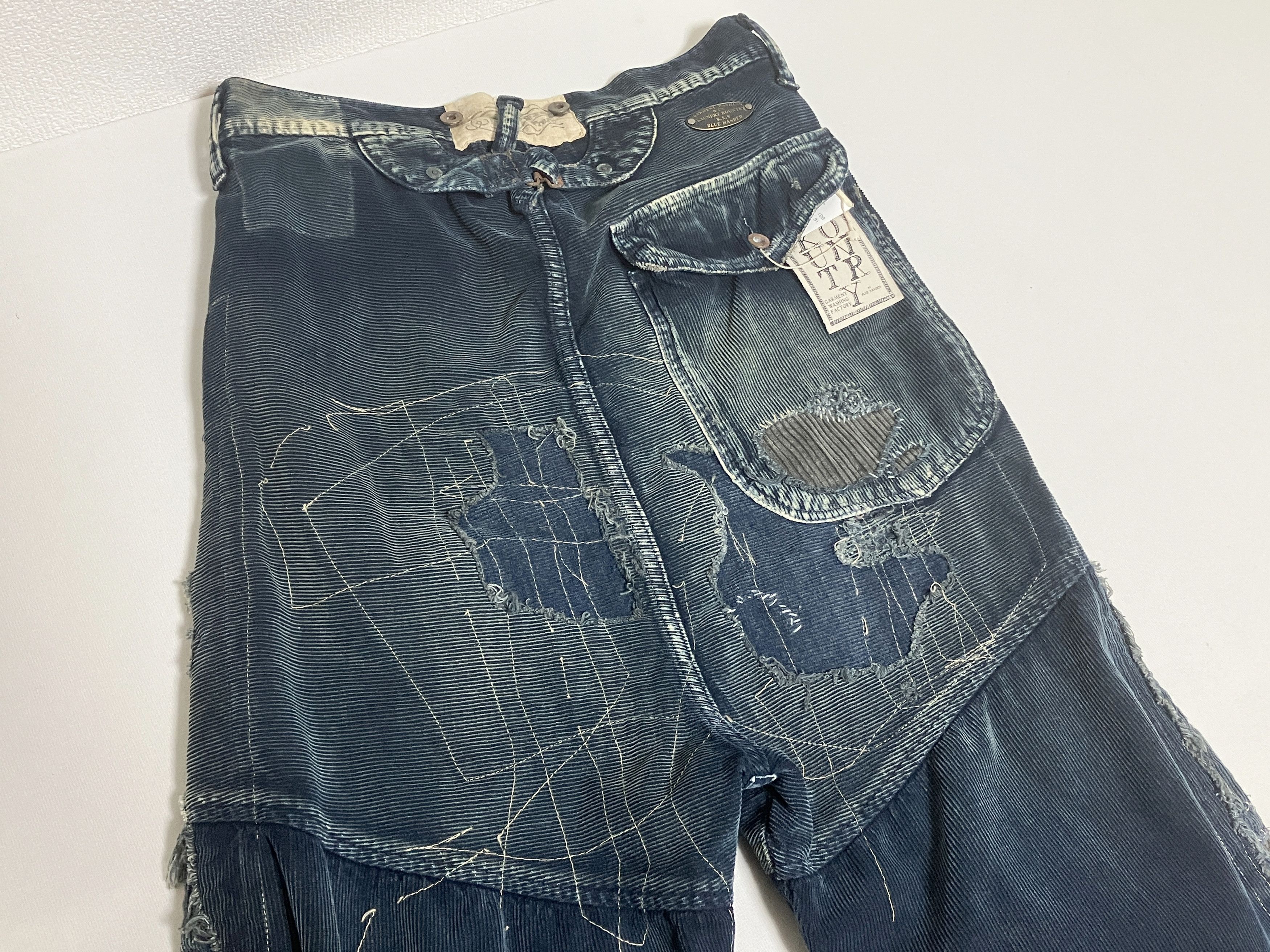 Kapital KAPITAL kountry indigo corduroy BORO pants distressed 31 new Size US 31 - 3 Thumbnail