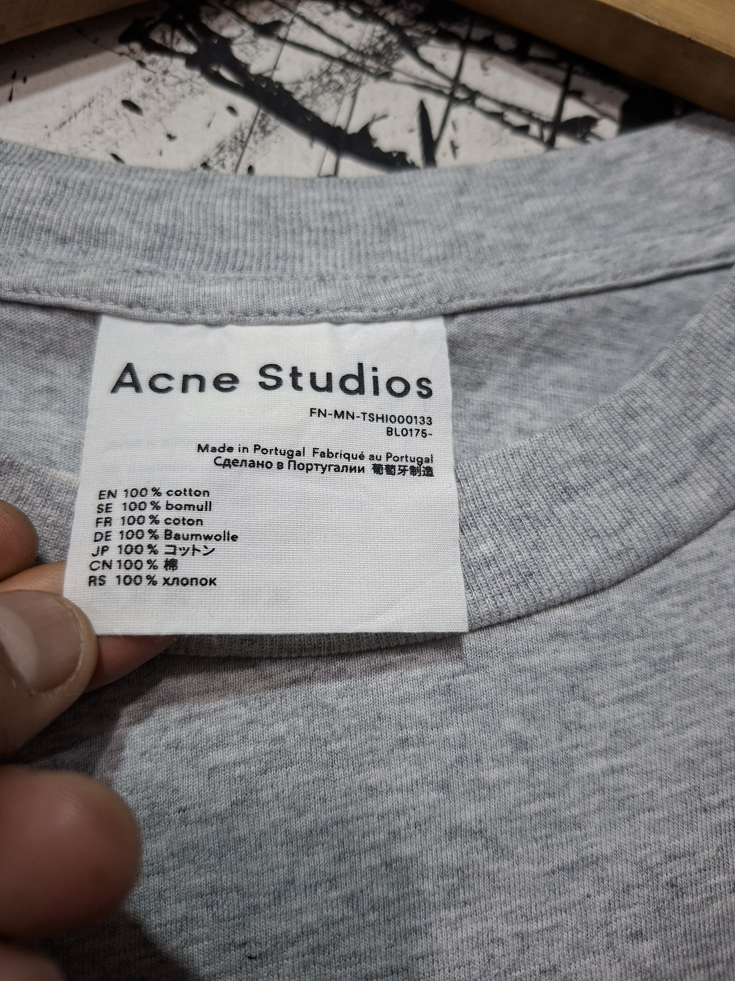 Acne Studios ACNE STUDIOS FLORAGATAN 13 STOCKHOLM GRAY T-SHIRT Size US M / EU 48-50 / 2 - 5 Thumbnail