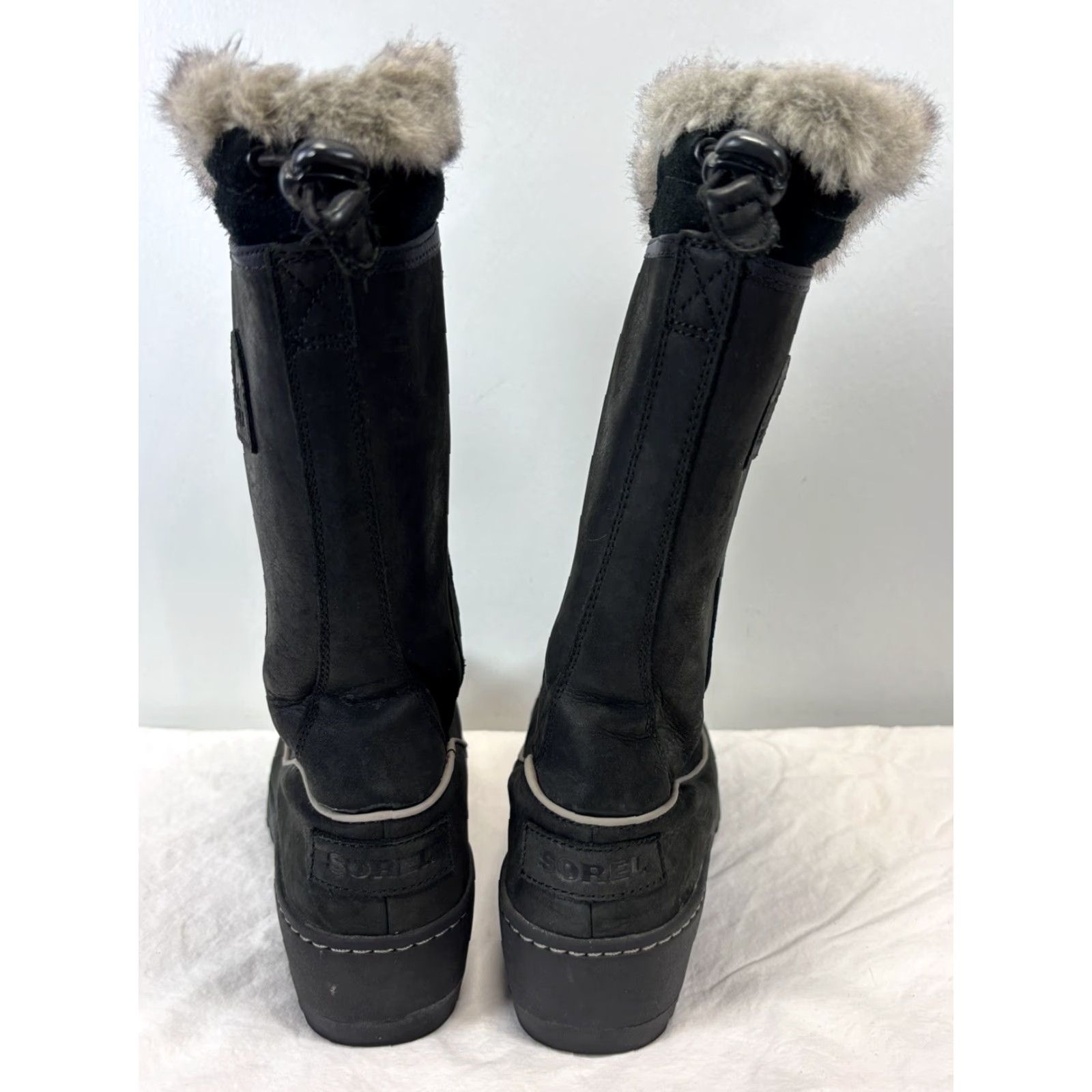 SOREL Sorel Torino Boots Women size 7.5 Black Lace-Up Waterproof Leather Tall Snow Boot Size US 7 / IT 37 - 5 Thumbnail