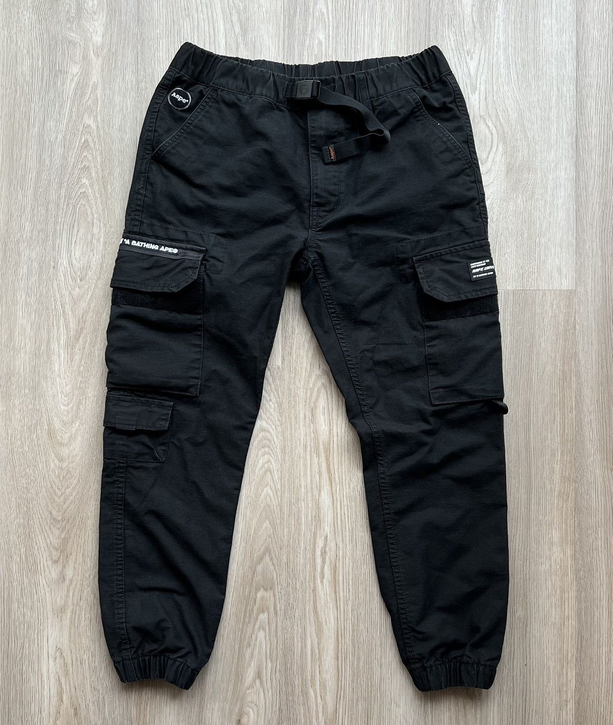 Aape Aape By A Bathing Ape Black Cargo Pants Size US 30 / EU 46 - 1 Thumbnail