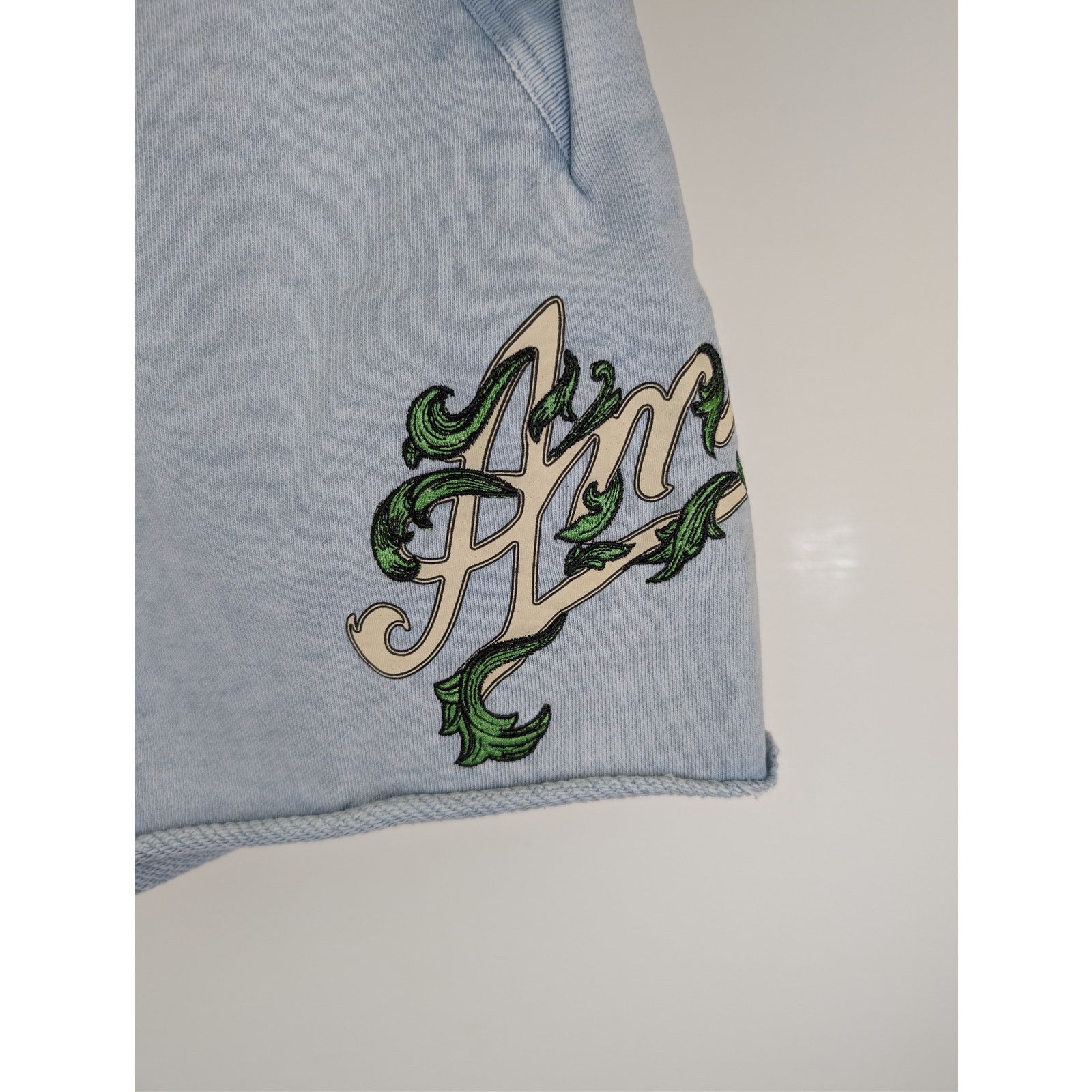 Amiri o1rshd1 Amiri Filigree Sweatshort Shorts in Ashley Blue Size US 38 / EU 54 - 7 Thumbnail