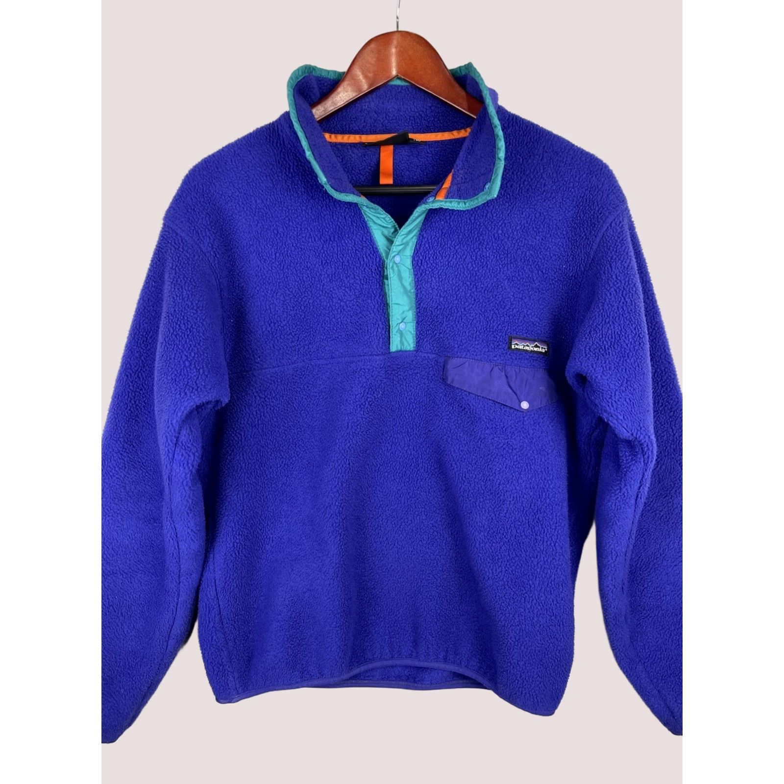 Patagonia VINTAGE Patagonia Snap-T Jacket Mens Small Synchilla Fleece Purple USA Size US S / EU 44-46 / 1 - 1 Thumbnail
