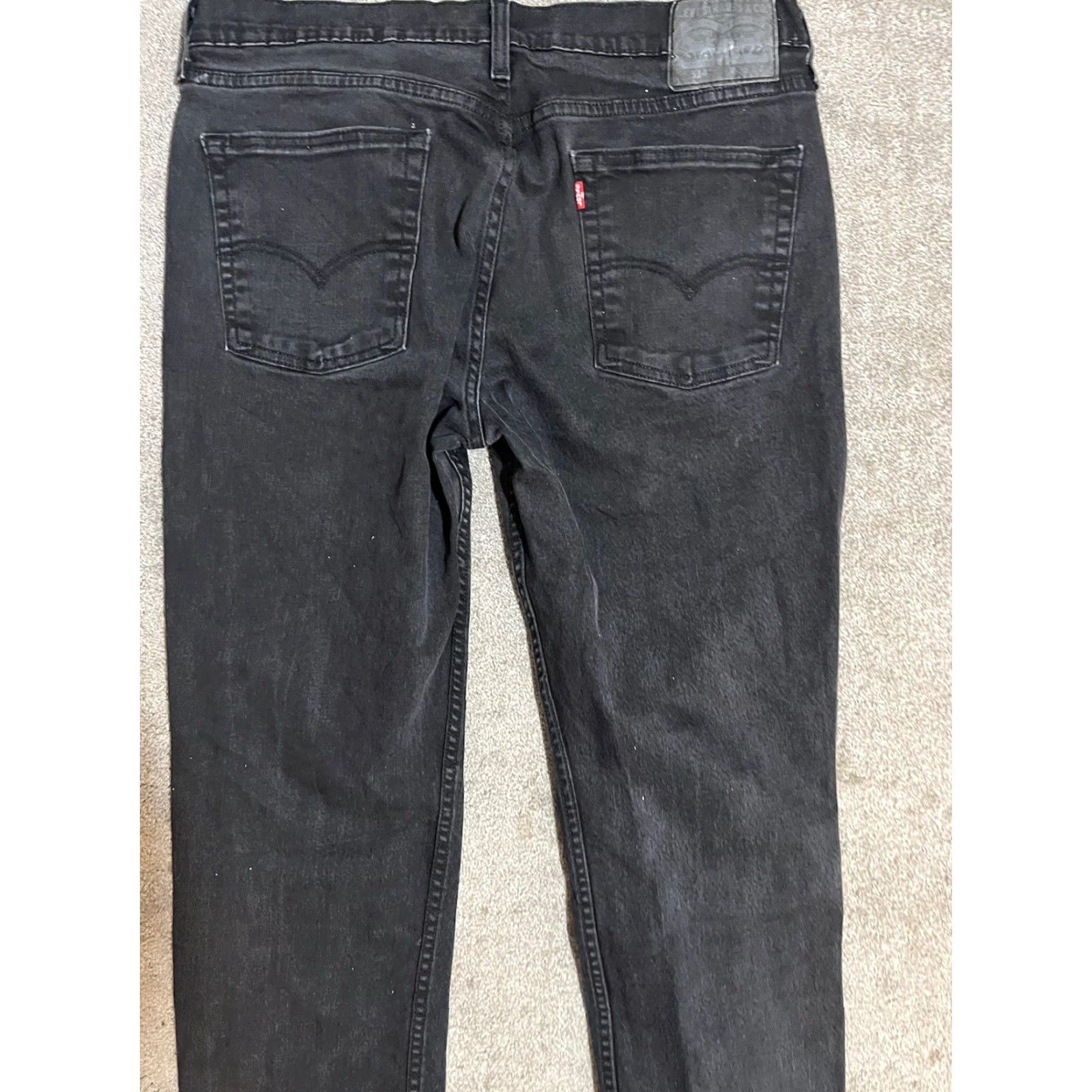 Levi's Men's Levi's 514 Slim Straight Denim Jeans 36x32 Beige Black Tag 90s American Size US 36 / EU 52 - 2 Thumbnail