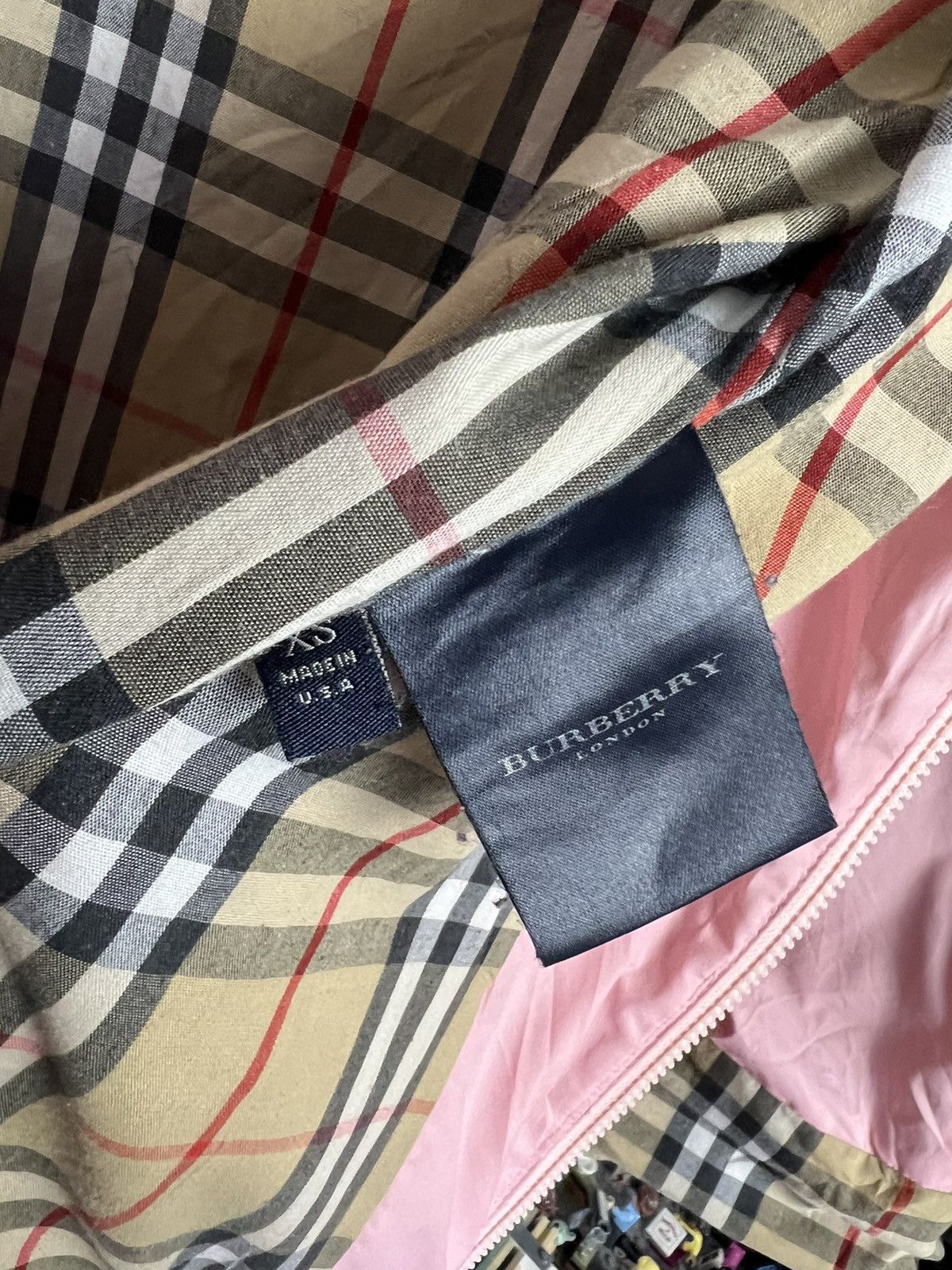 Burberry × Vintage Vintage y2k Burberry Nova check pink windbreaker jacket XS Size XS / US 0-2 / IT 36-38 - 8 Thumbnail