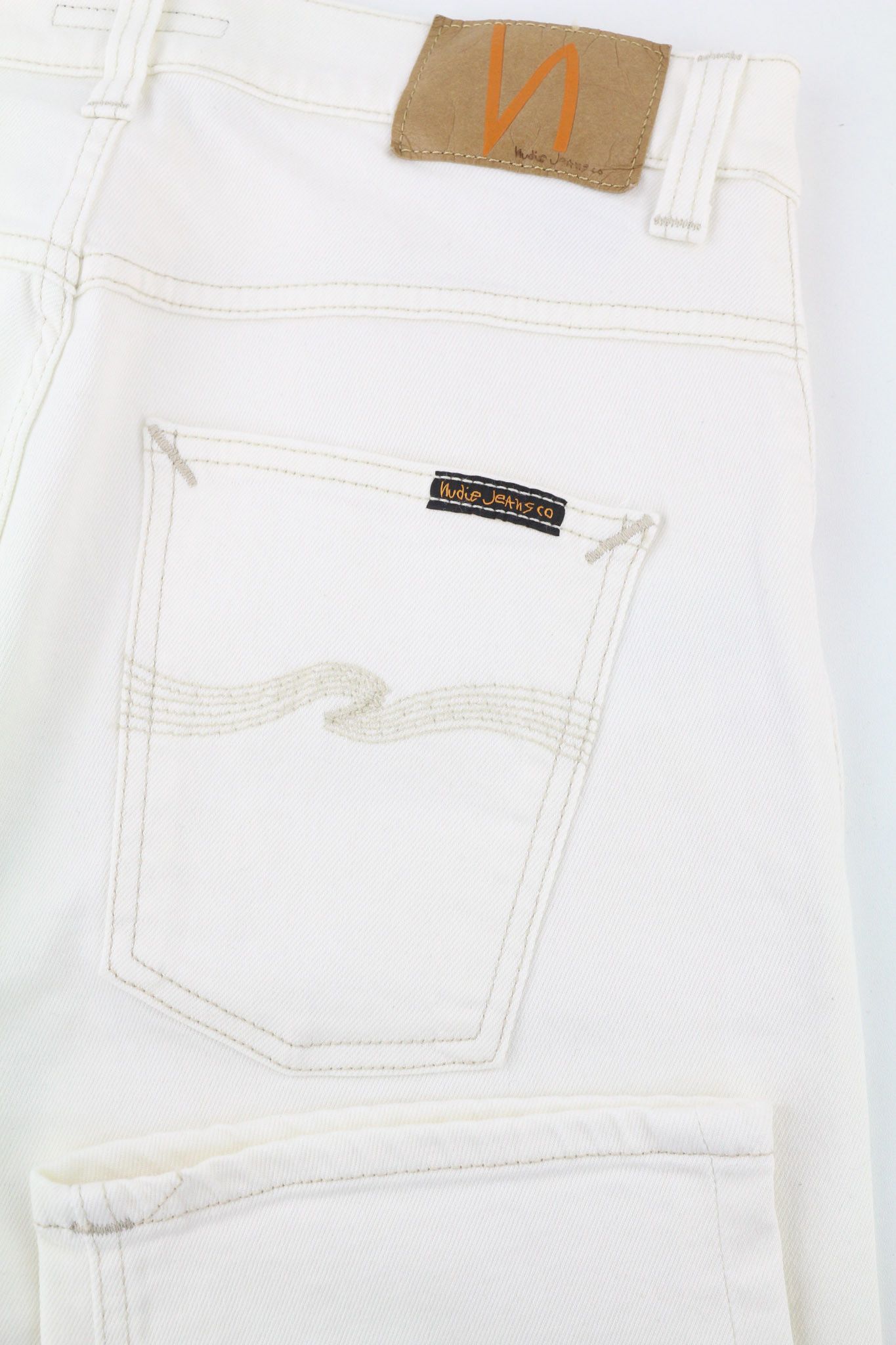 Nudie Jeans SLEEPY SIXTEN W28/L30 Relaxed Ecru Jeans 80602 Size US 28 / EU 44 - 5 Thumbnail