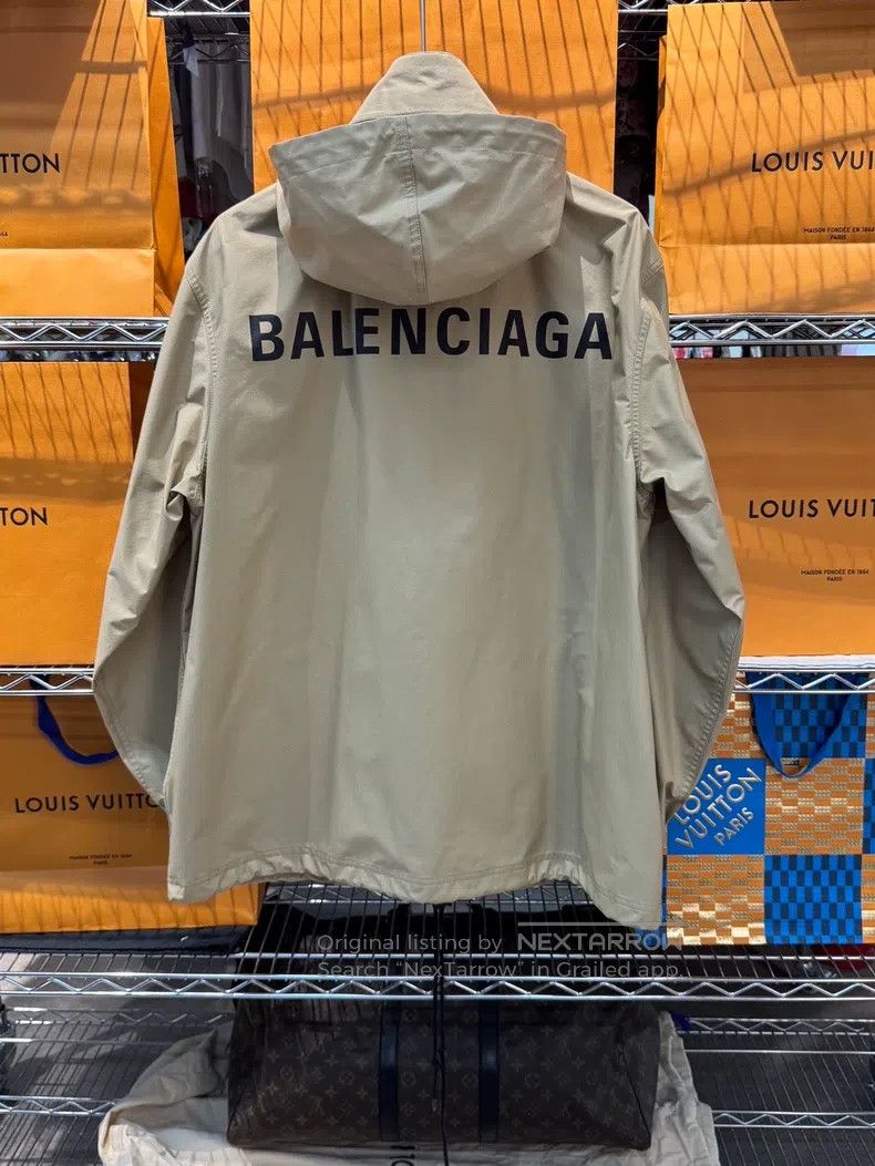 Balenciaga Balenciaga Khaki Windbreaker Jacket Size XS / US 0-2 / IT 36-38 - 4 Thumbnail