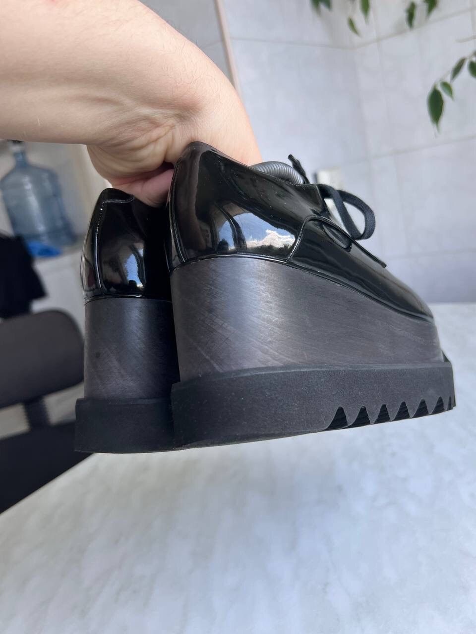 Stella McCartney Stella McCartney Elyse High Platform Leather Shoes Black Size US 8 / IT 38 - 8 Thumbnail