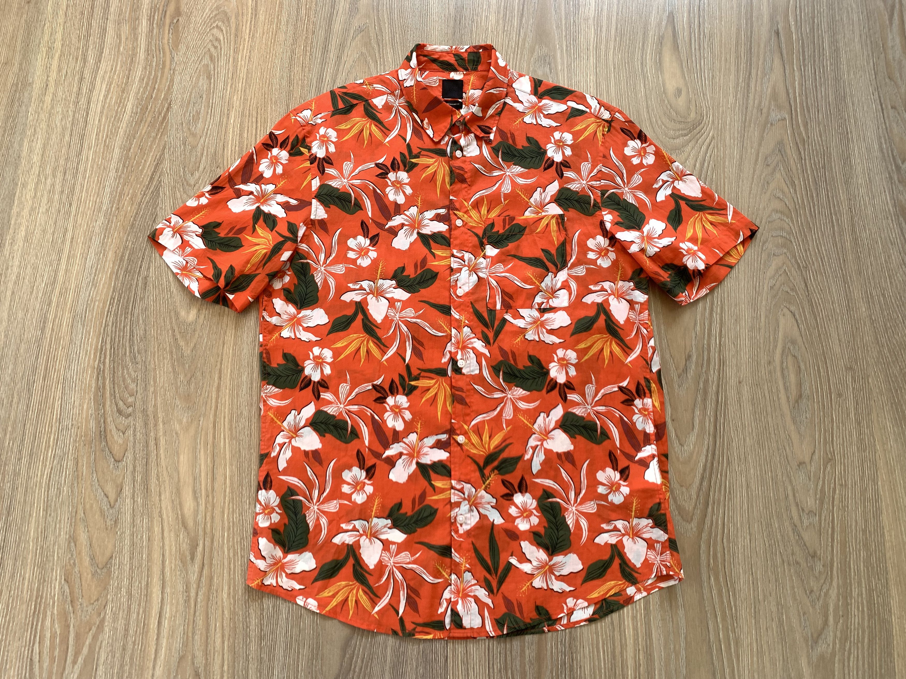 H&M H&M Hawaiian Tropical Floral Flowers Button Up Shirt Size US M / EU 48-50 / 2 - 2 Thumbnail