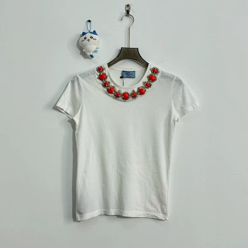 Prada Prada Collar, diamond, logo, short sleeves Size S / US 4 / IT 40 - 1 Thumbnail