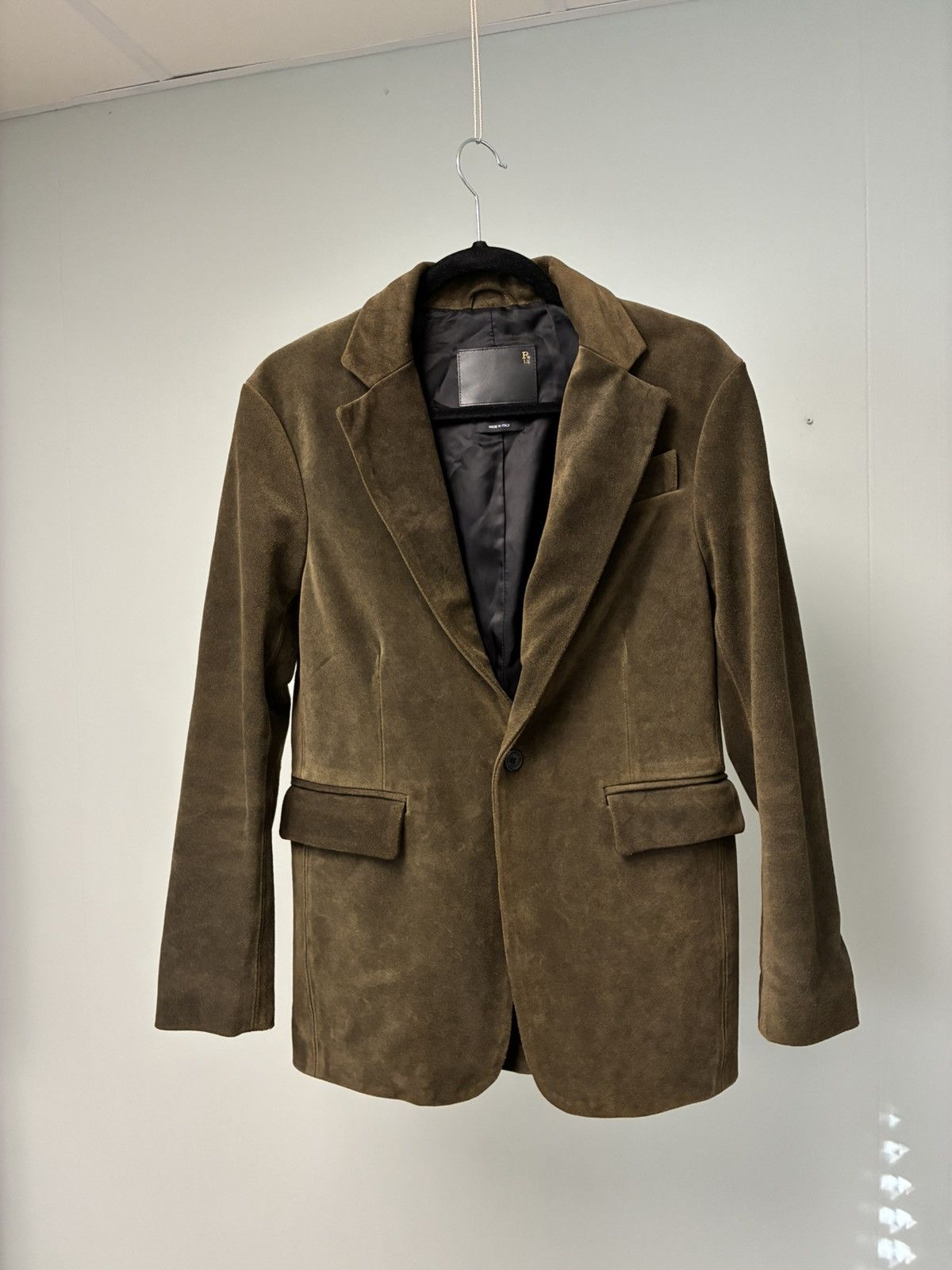 R13 Shrunken Leather Suede Blazer Jacket Medium Size XS / US 0-2 / IT 36-38 - 7 Thumbnail