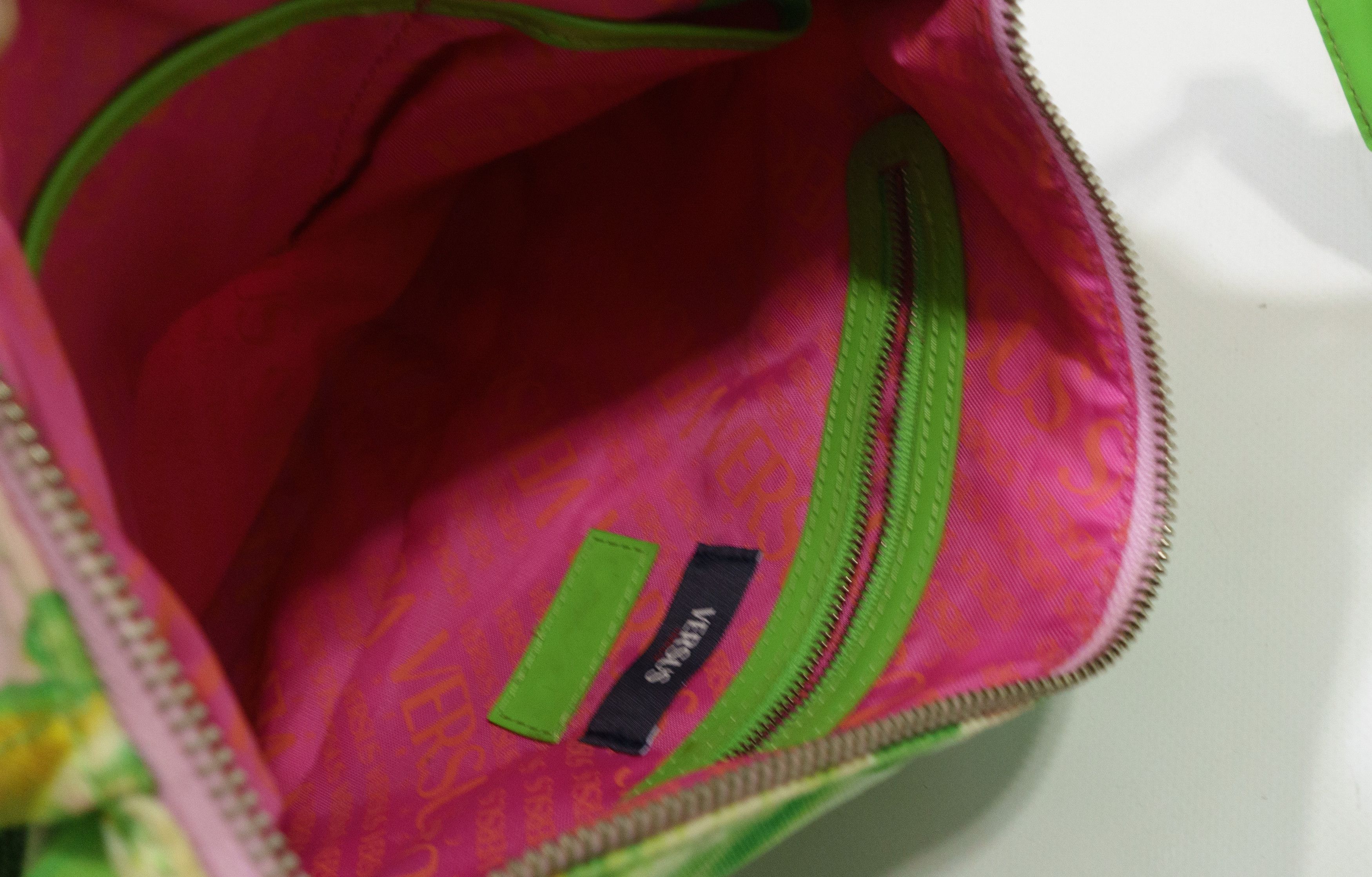 Versus Versace Y2K Tropical Floral Print Canvas Shoulder Bag 00s Size ONE SIZE - 7 Thumbnail