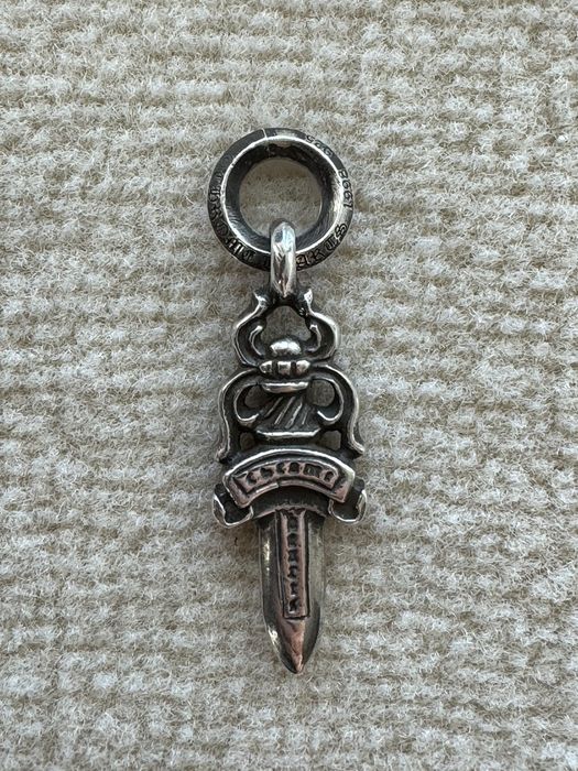 Chrome Hearts *RARE* DAGGER PENDANT WITH ENGRAVED LOOP | Grailed