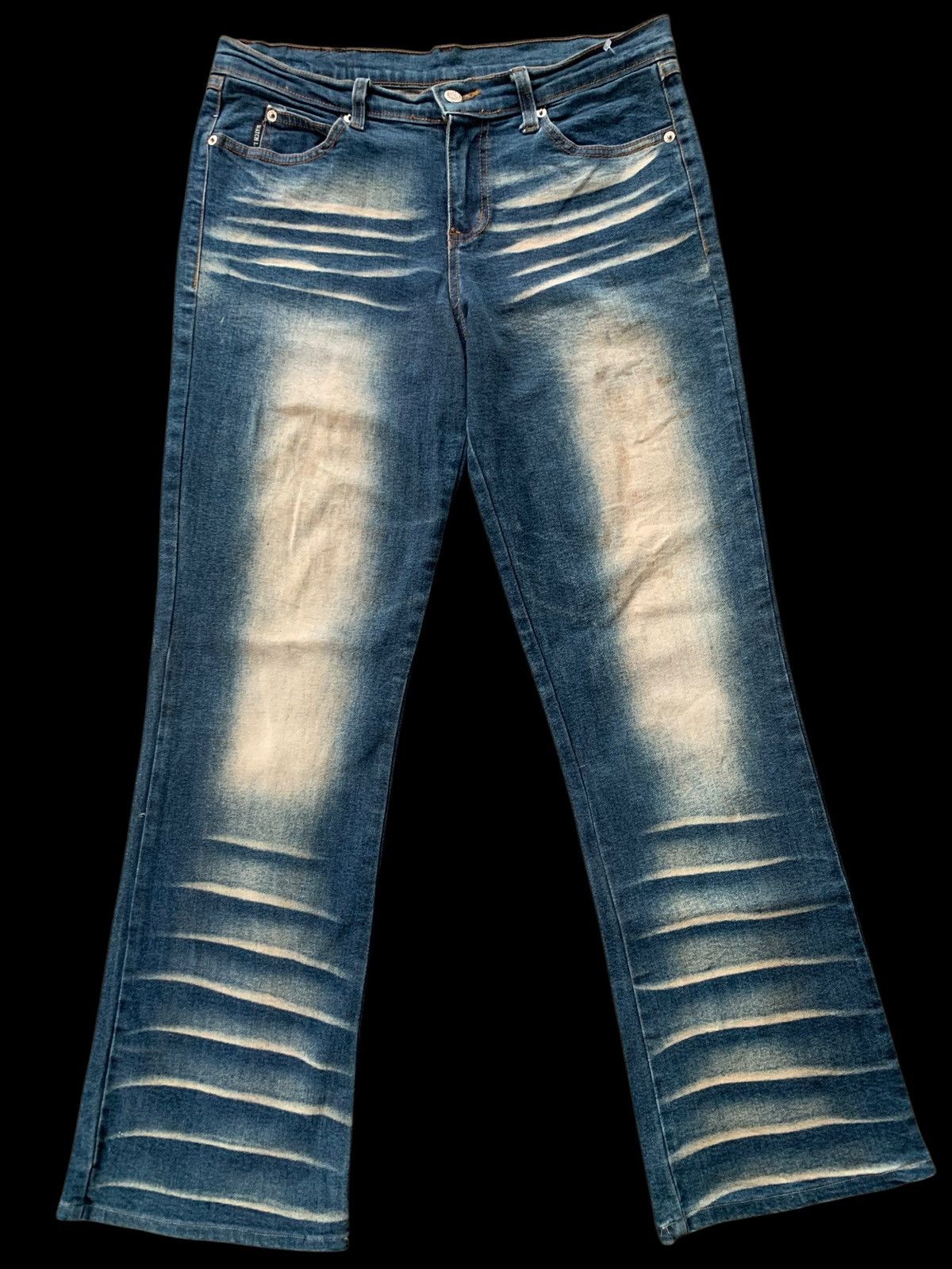 If Six Was Nine × Japanese Brand × Vintage Watch L.A Jeans Flare Vintage Distressed Denim Size 32" / US 10 / IT 46 - 5 Thumbnail