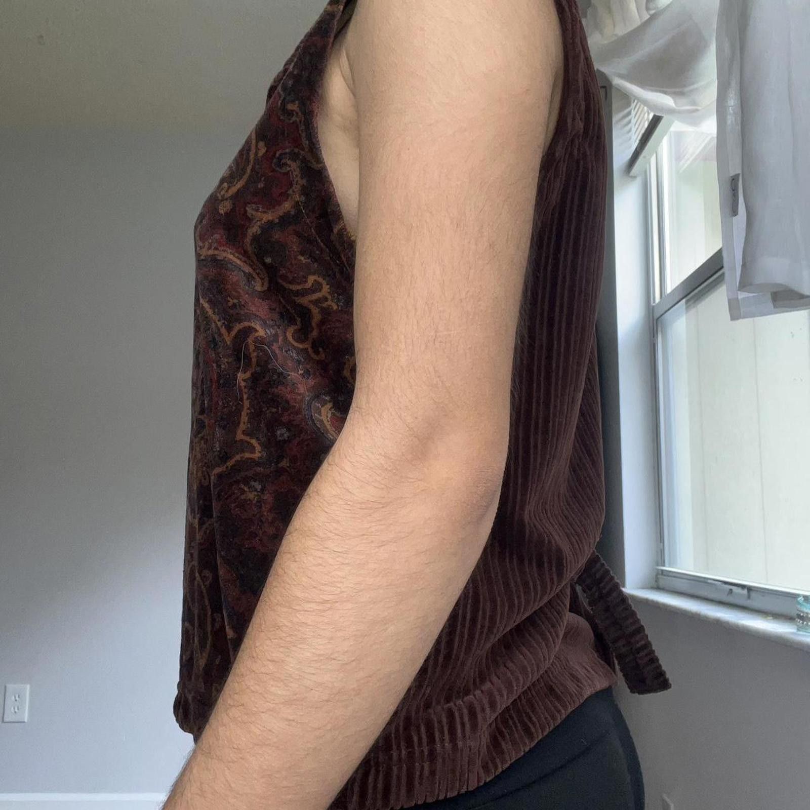 Other Brown paisley button up vest with tie back #boho #western Size S / US 4 / IT 40 - 5 Thumbnail