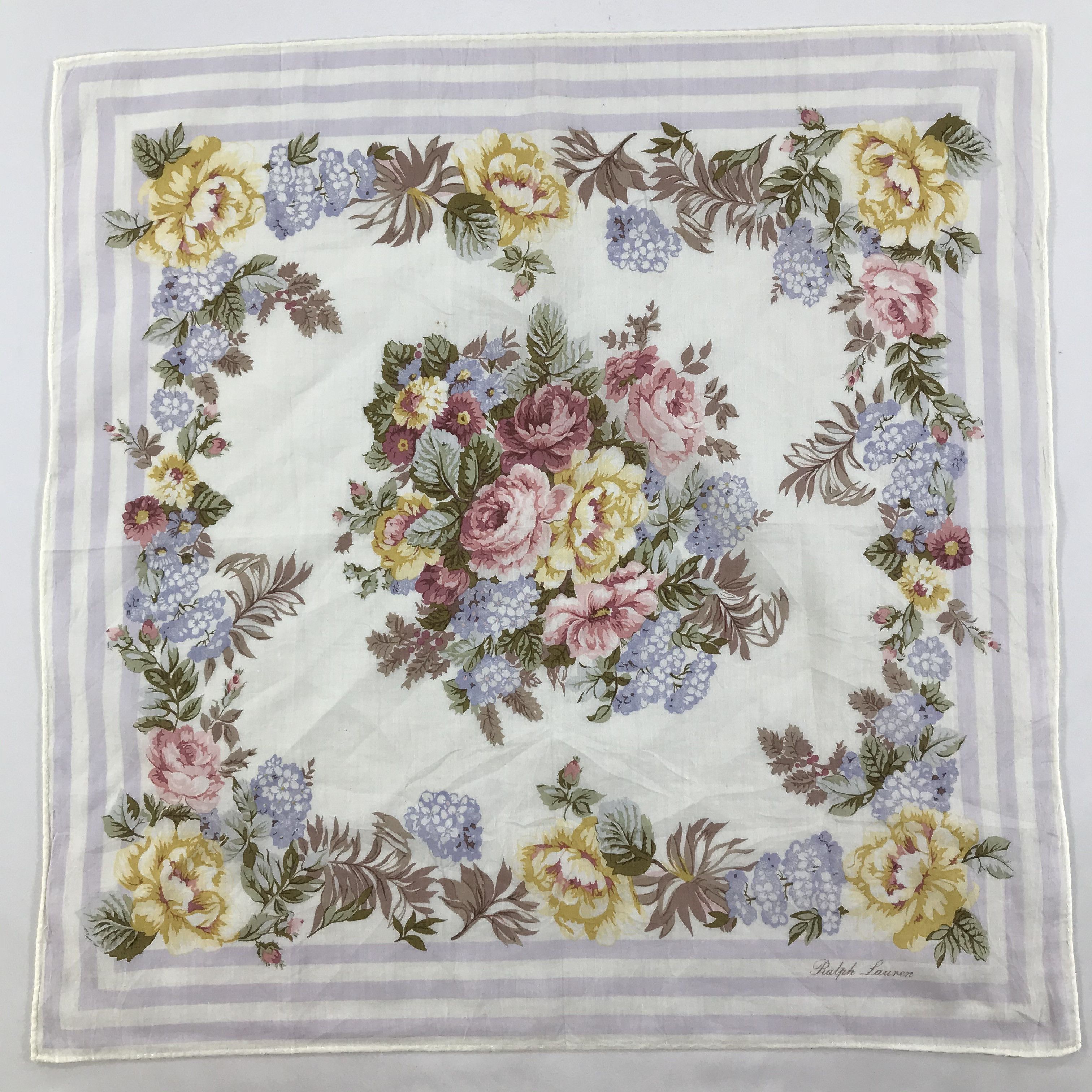 Ralph Lauren × Vintage Ralph Lauren Bandana / Handkerchief / Neckerchief - S1612 Size ONE SIZE - 1 Thumbnail