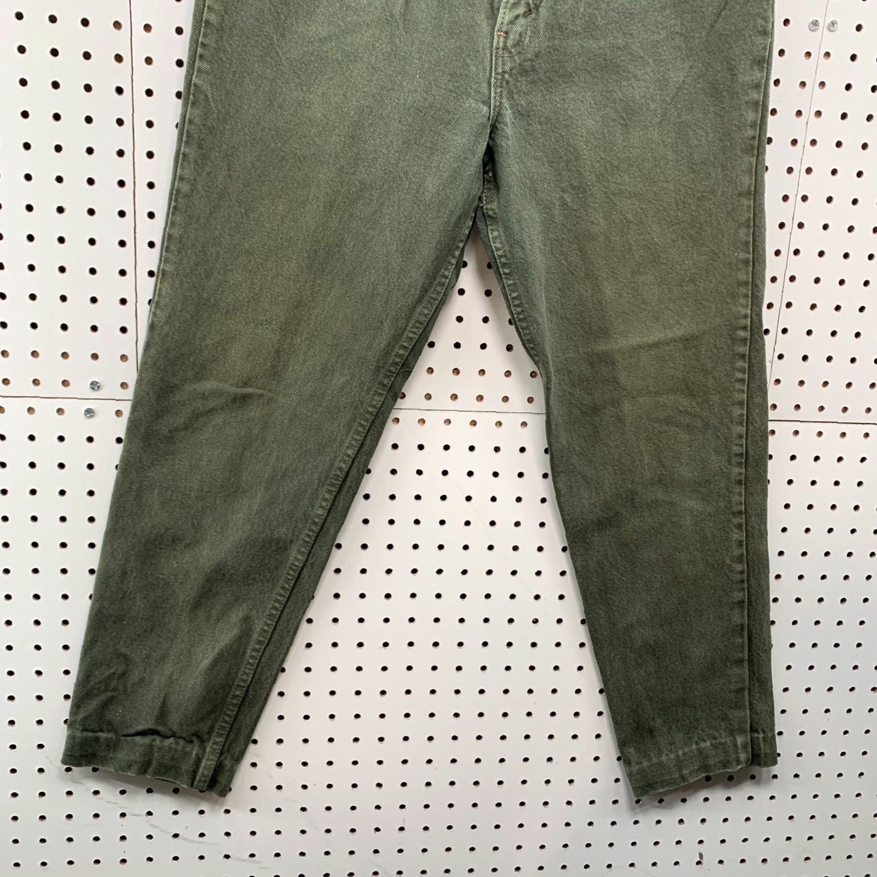 Levi's VINTAGE Levi's 513 Denim Jeans Womens Size 13 Olive Green Made USA Levis 513 Jeans 30x27 Size 34" / US 12 / IT 48 - 4 Thumbnail