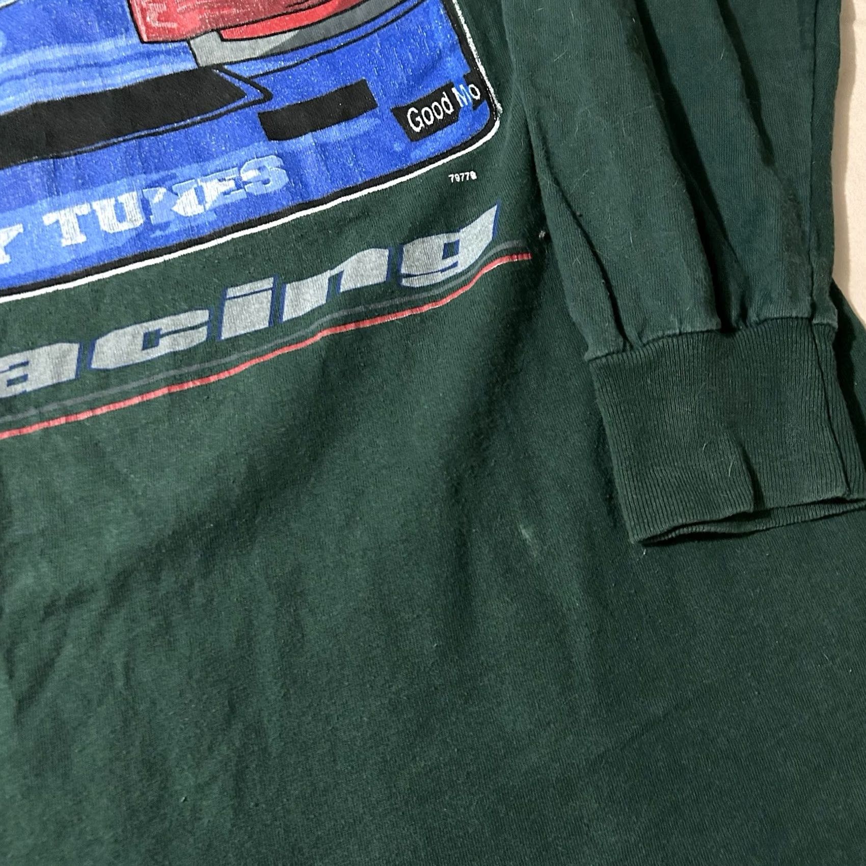 Vintage VINTAGE 90s Taz Racing Long Sleeve Shirt Size Large Men Green L Mens Shirt Size US L / EU 52-54 / 3 - 3 Thumbnail
