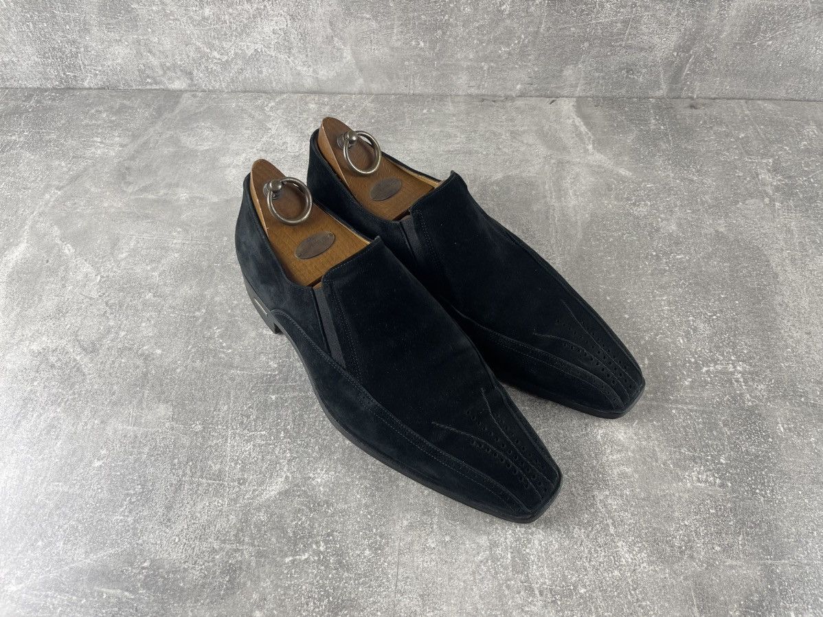 Versace Versace Vintage 00s Black Suede Slip On Dress Shoes Size US 8 / EU 41 - 3 Thumbnail