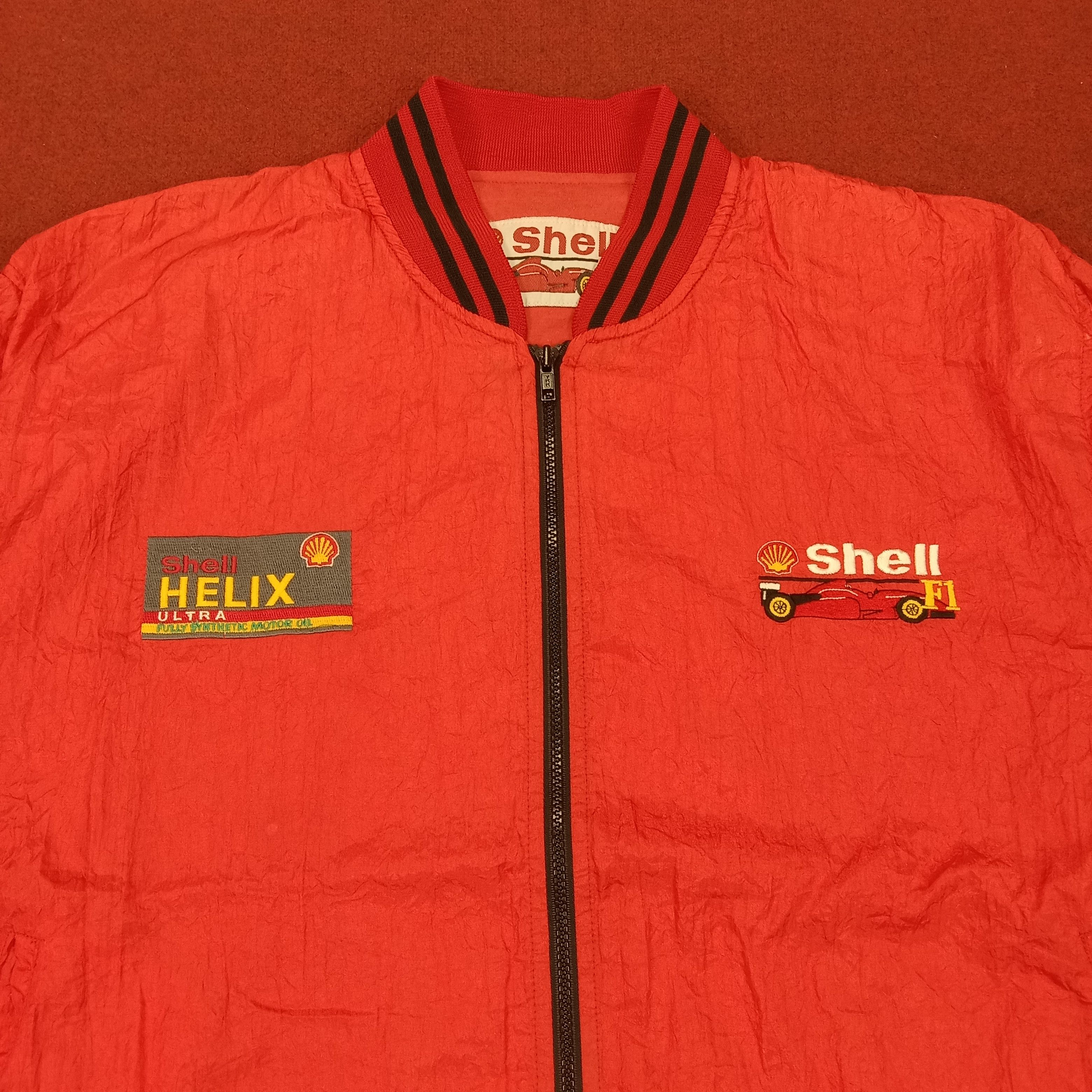 Ferrari × Vintage Shell Formula One F1 Racing Motorsports Windbreaker Jacket Size US XL / EU 56 / 4 - 2 Thumbnail