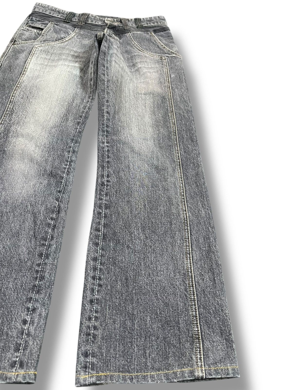 14th Addiction × Comme Ca Ism × Yasuyuki Ishii Vintahe Comme Ca Du Mode Wide Leg Avantgarde Style Dneim Size US 30 / EU 46 - 4 Thumbnail