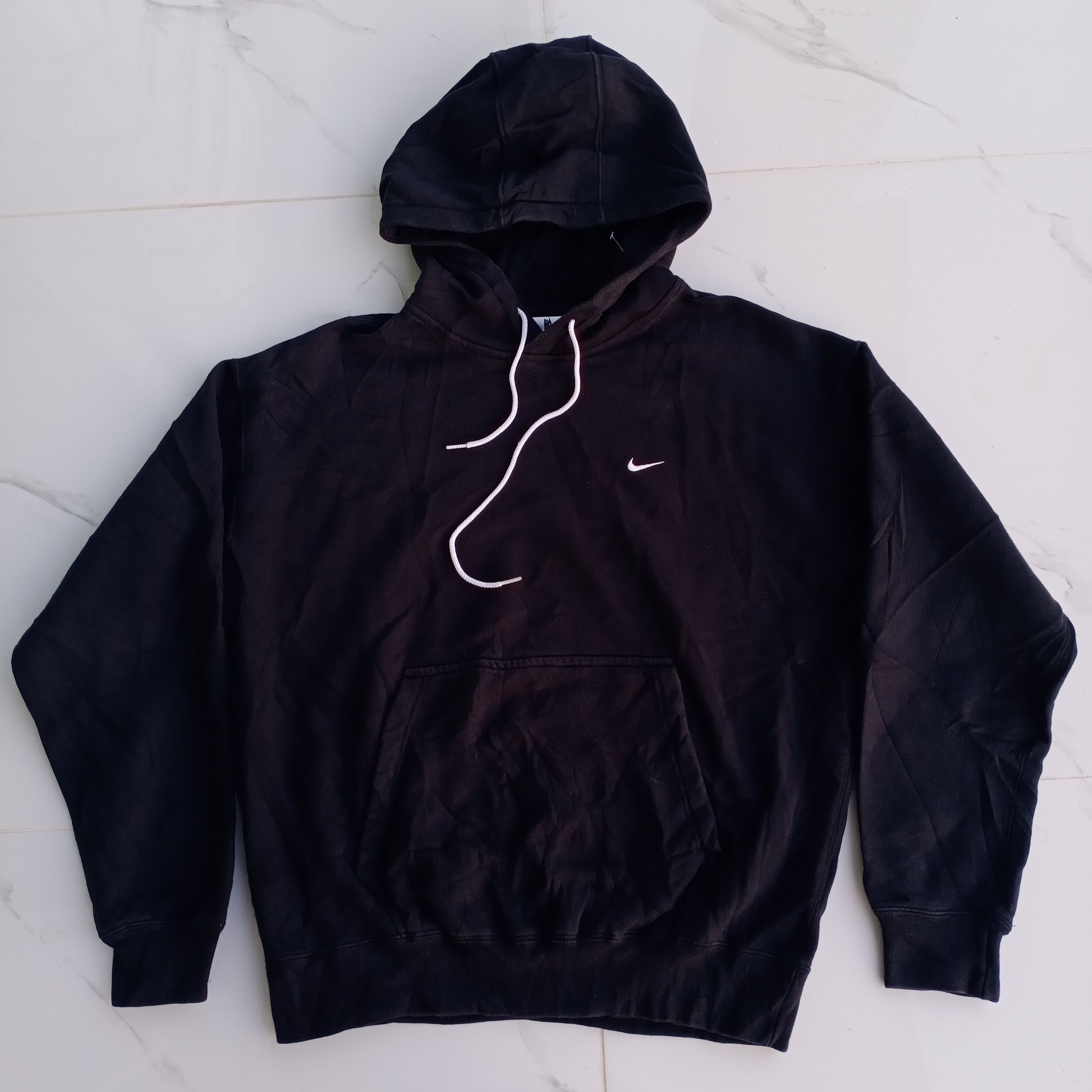Nike Hoodie Black Logo Swoosh Small Logo Sweater