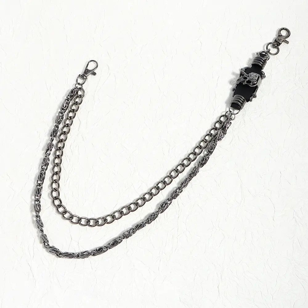 Jewelry Dark Skull Chain Key Chains Wallet Belt Chain Trousers Pants Size ONE SIZE - 6 Thumbnail
