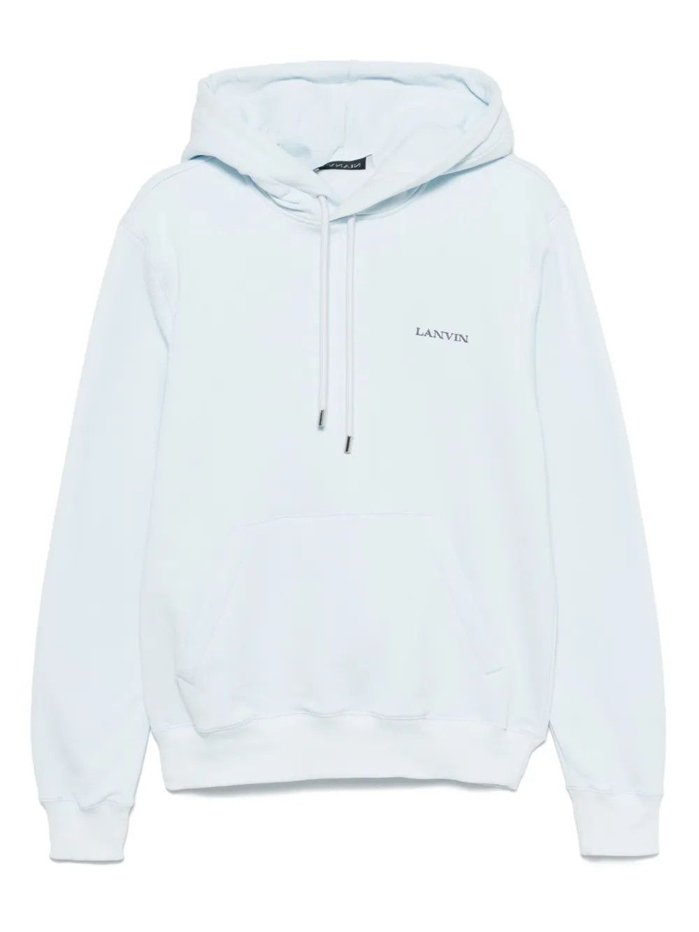 Lanvin oc11z0426 Cotton Hoodie in Light Blue Size US L / EU 52-54 / 3 - 1 Thumbnail