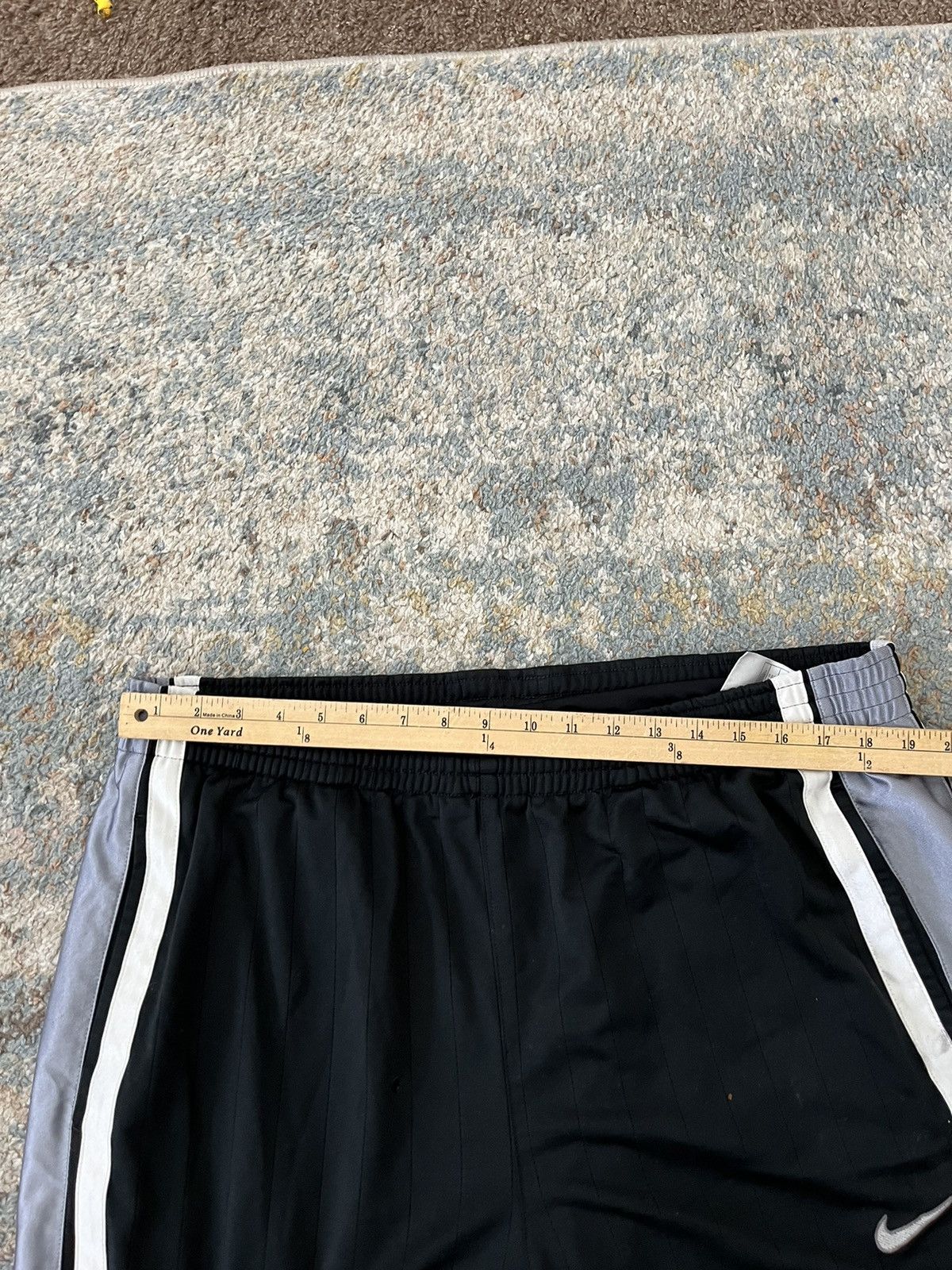 Nike × Vintage VTG Nike Sweatpants 2XL Stripe Black white Y2K Size US 36 / EU 52 - 6 Thumbnail