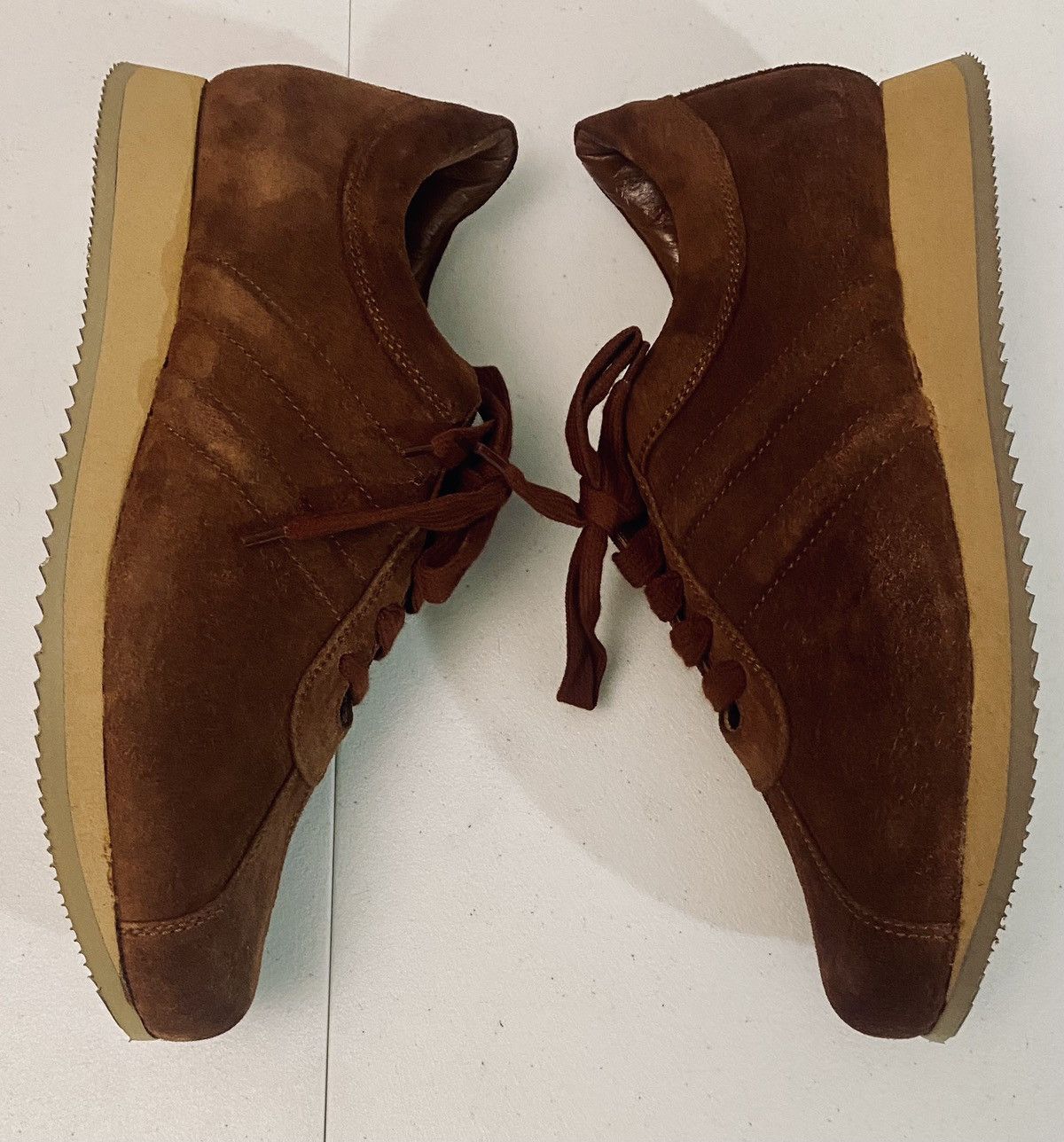 Malo Malo 🇮🇹 Brown French Calfskin Suede Voyager Sneakers 10 NEW Size US 10 / EU 43 - 5 Thumbnail