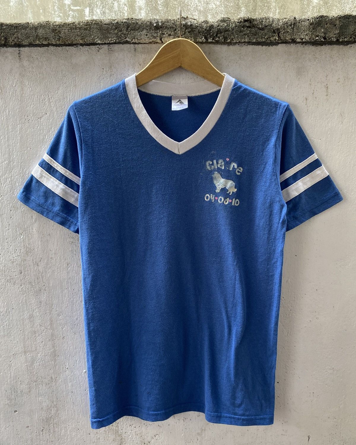 Augusta Sportswear Claire Augusta Sportswear Vintage 50:50 Vneck Ringer tee Size US M / EU 48-50 / 2 - 2 Thumbnail