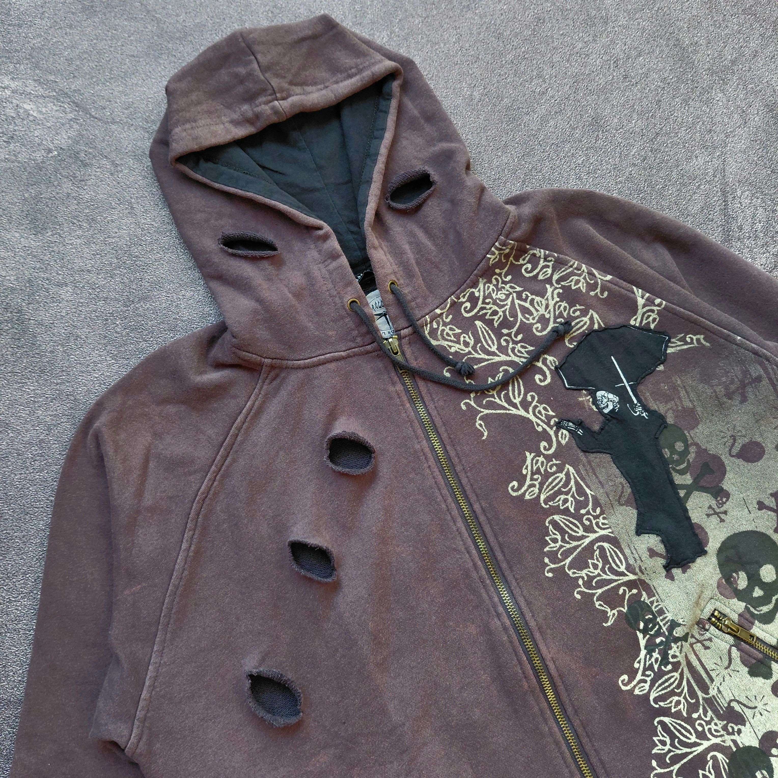 Japanese Brand Distressed Dragon Rock & Roll Vision Hoodie Size US L / EU 52-54 / 3 - 4 Thumbnail