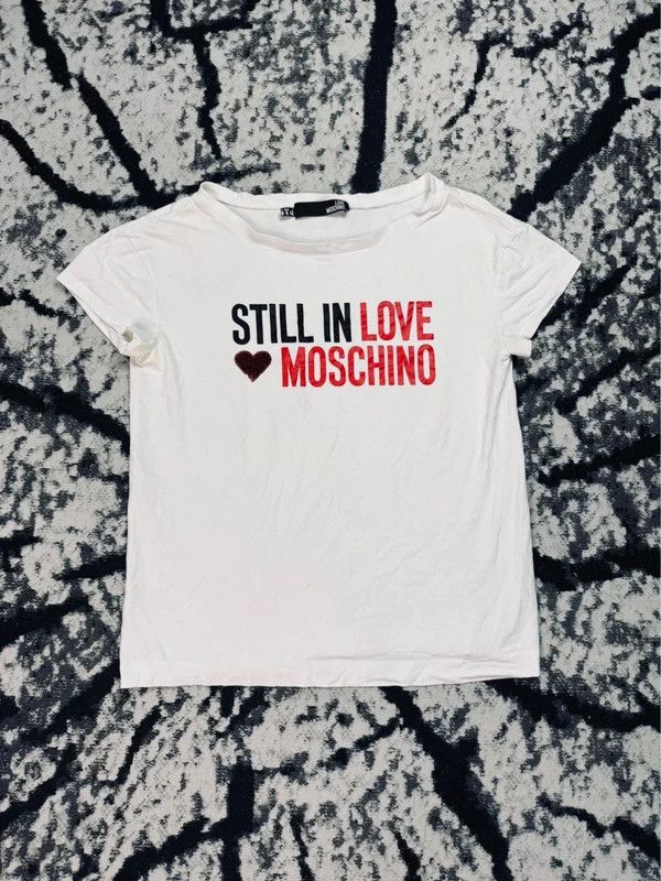 Moschino Moschino T-shirt white logo 38 M Size M / US 6-8 / IT 42-44 - 1 Thumbnail