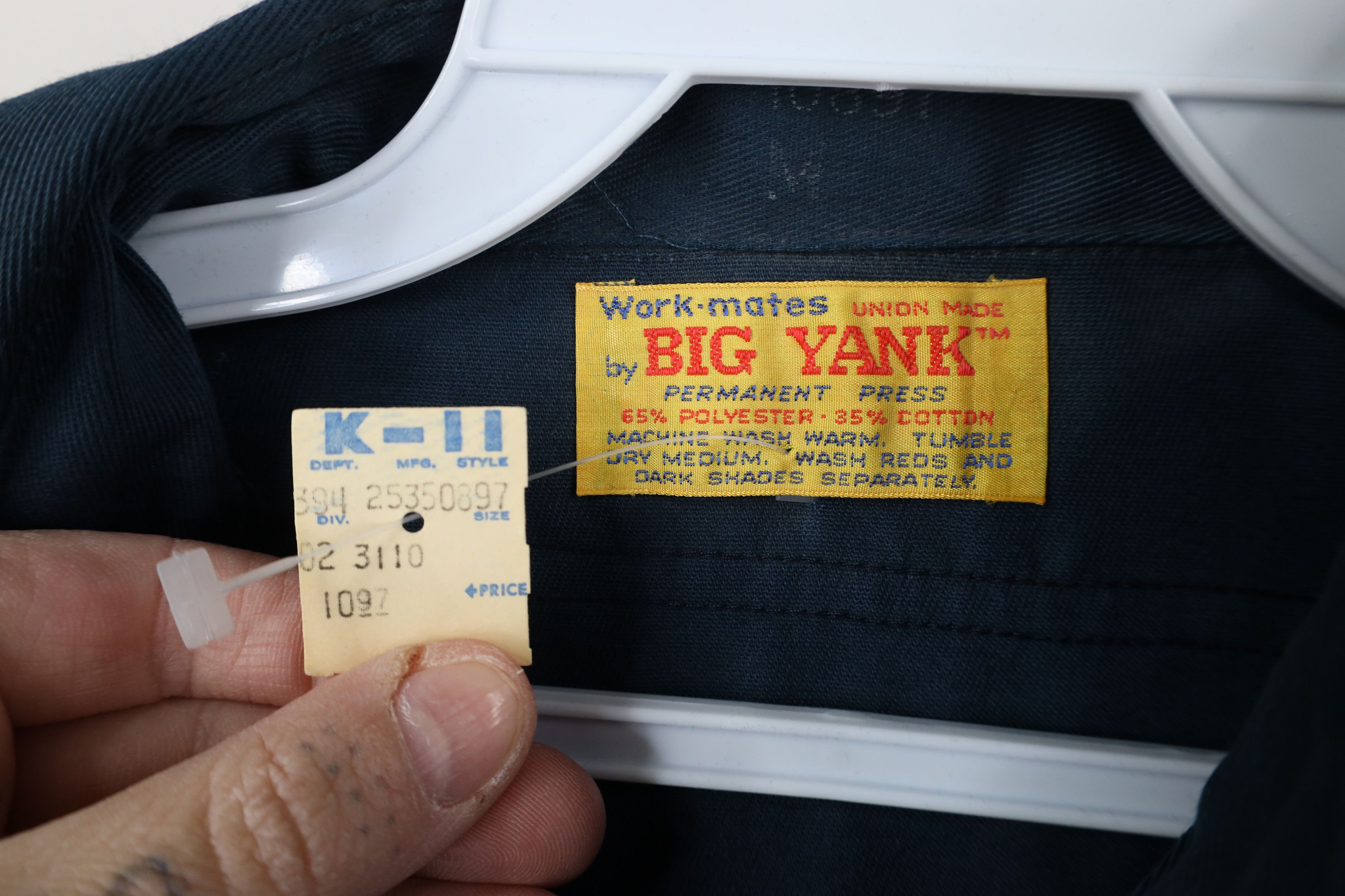 Vintage Deadstock Vintage 60s Made Workwear Mechanic Shirt Blue USA Size US M / EU 48-50 / 2 - 9 Thumbnail