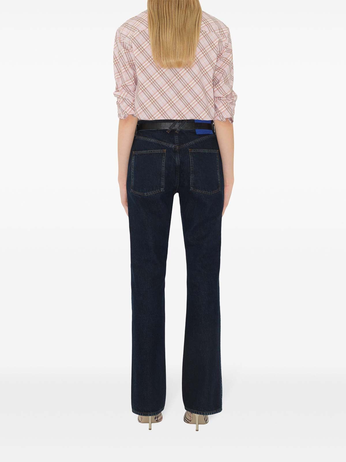 Burberry o1w1db10326 Flared Denim Jeans in Indigo Blue Size 29" - 4 Thumbnail