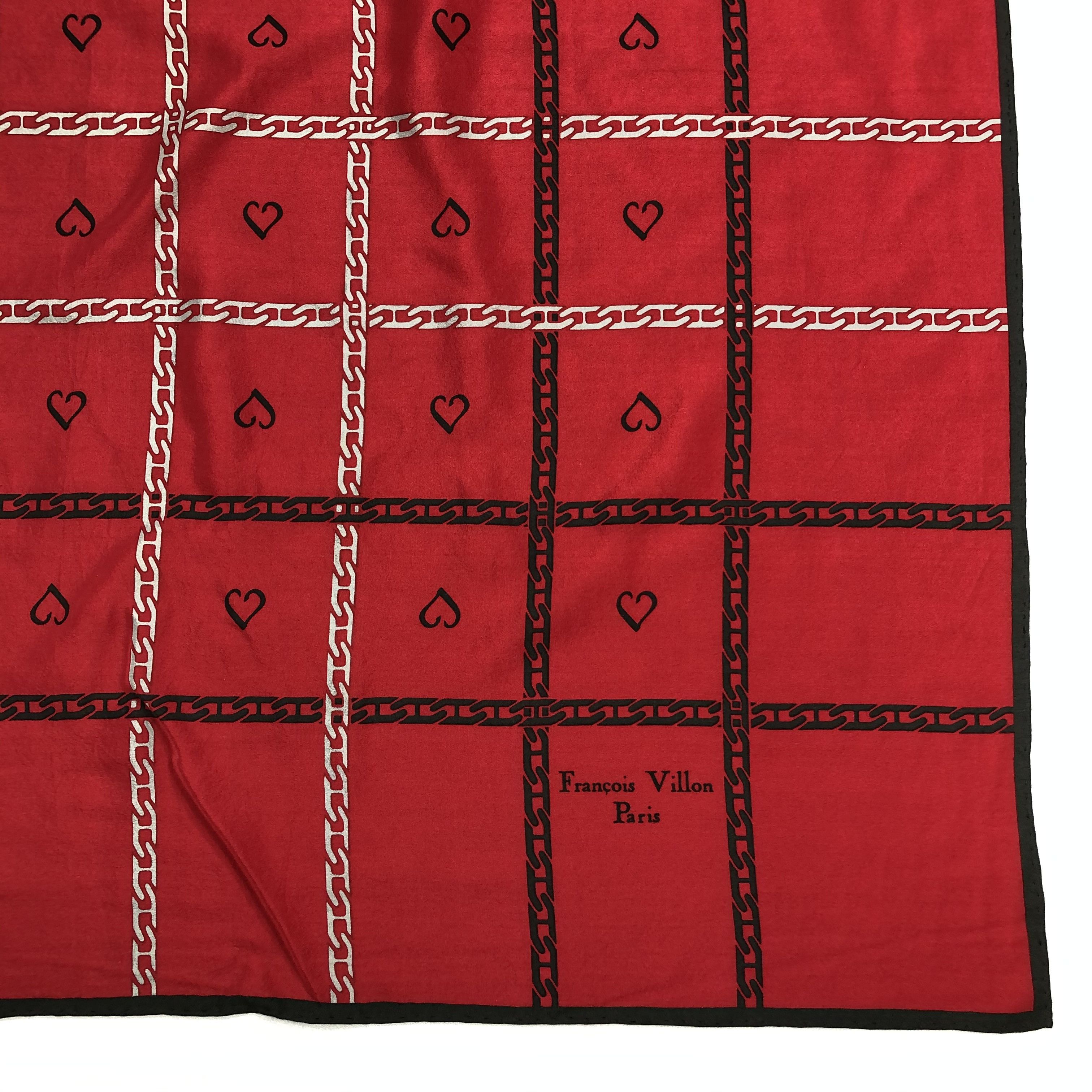 Vintage Vintage Francois Villon Silk Scarf Size ONE SIZE - 4 Thumbnail