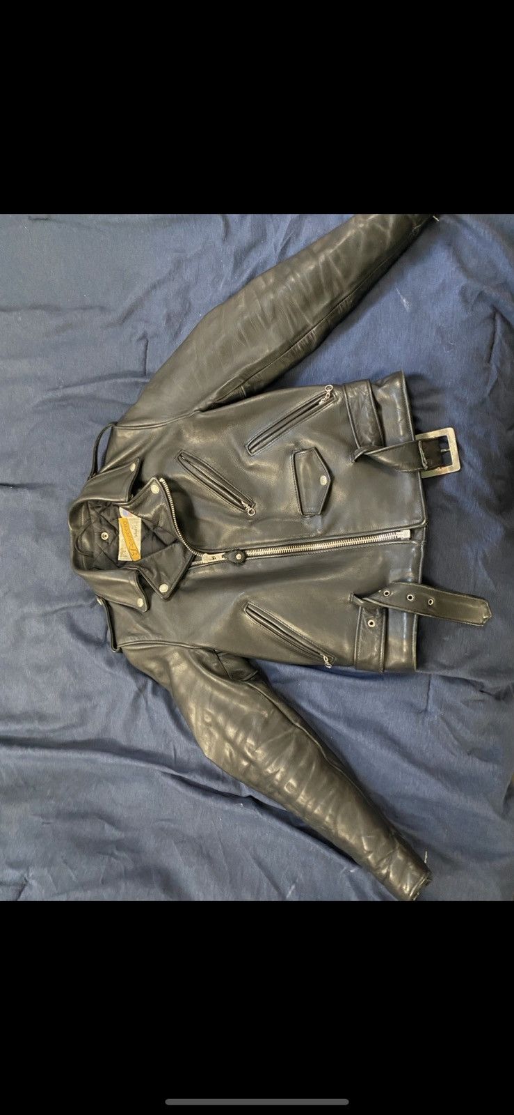 Schott Perfecto style leather jacket made by schott Size US S / EU 44-46 / 1 - 1 Thumbnail