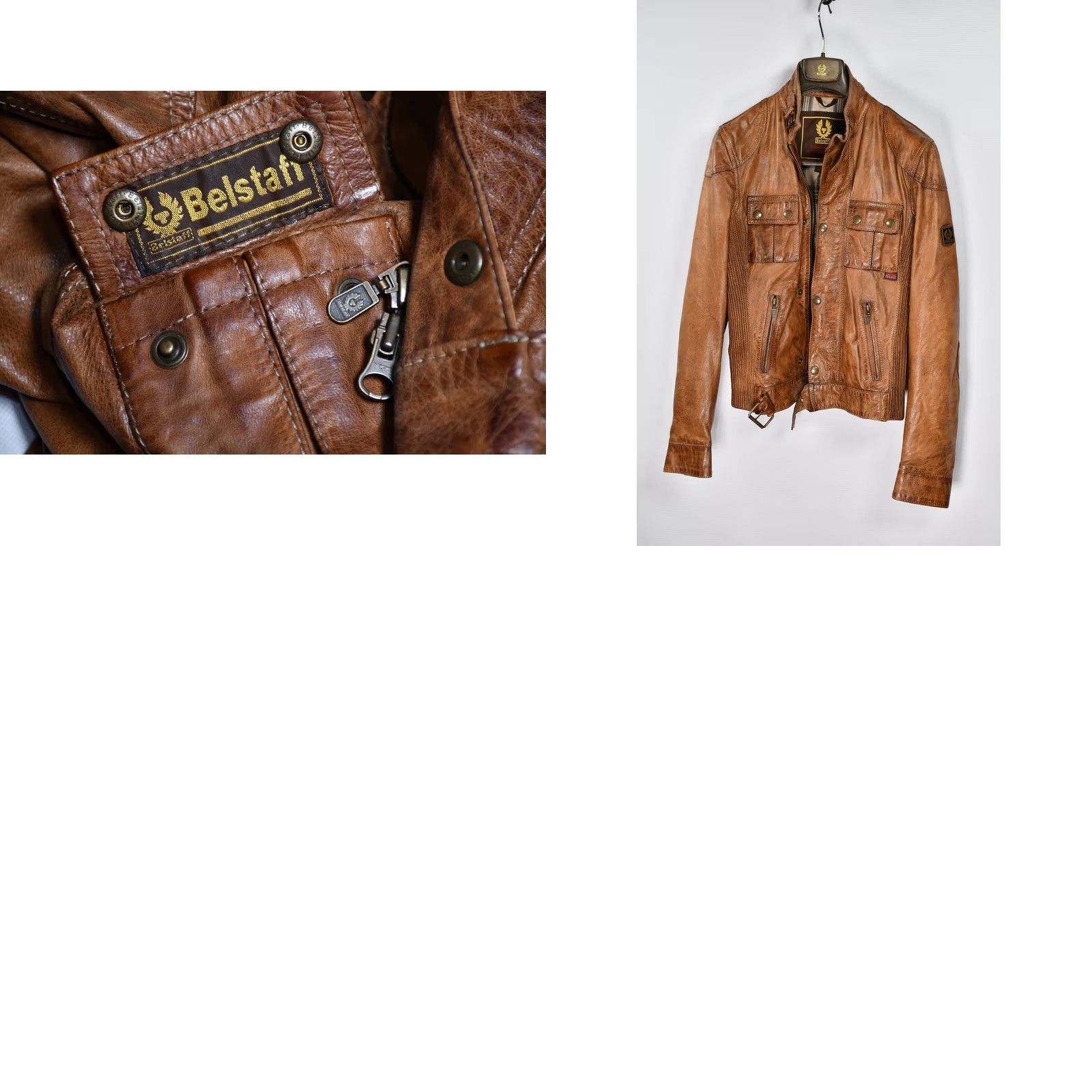 Belstaff Belstaff Jacket Women's Brown Leather Button Zip Size 44 Belstaff Leather Jacket Womens Brown Size 44 Regular XS? Size M / US 6-8 / IT 42-44 - 10 Thumbnail