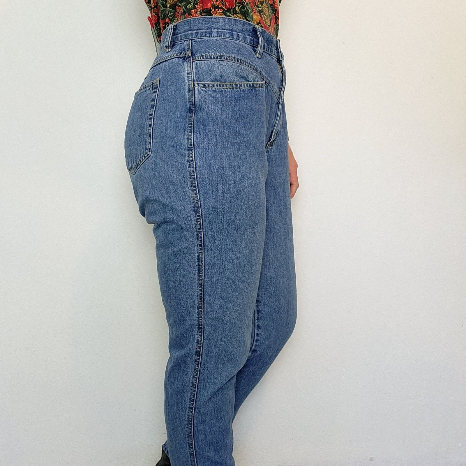 Vintage Vintage Lizwear 90s High Rise Jeans 14 Yoke Medium Wash 80s Size 36" / US 14 / IT 50 - 4 Thumbnail