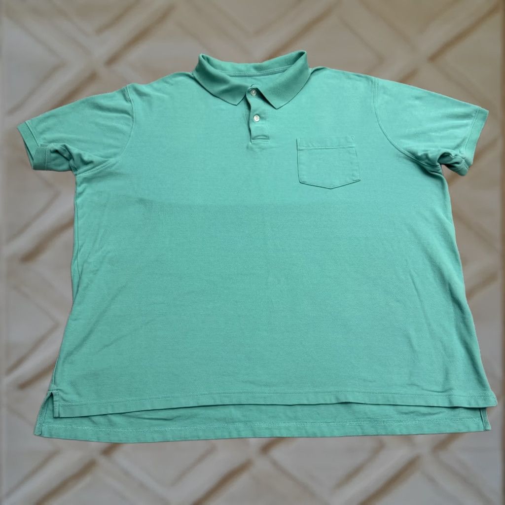 Vintage Harbor Bay Polo Shirt Mens 3XL Green Cotton Short Sleeve Pocket Top Size US XXL / EU 58 / 5 - 1 Thumbnail
