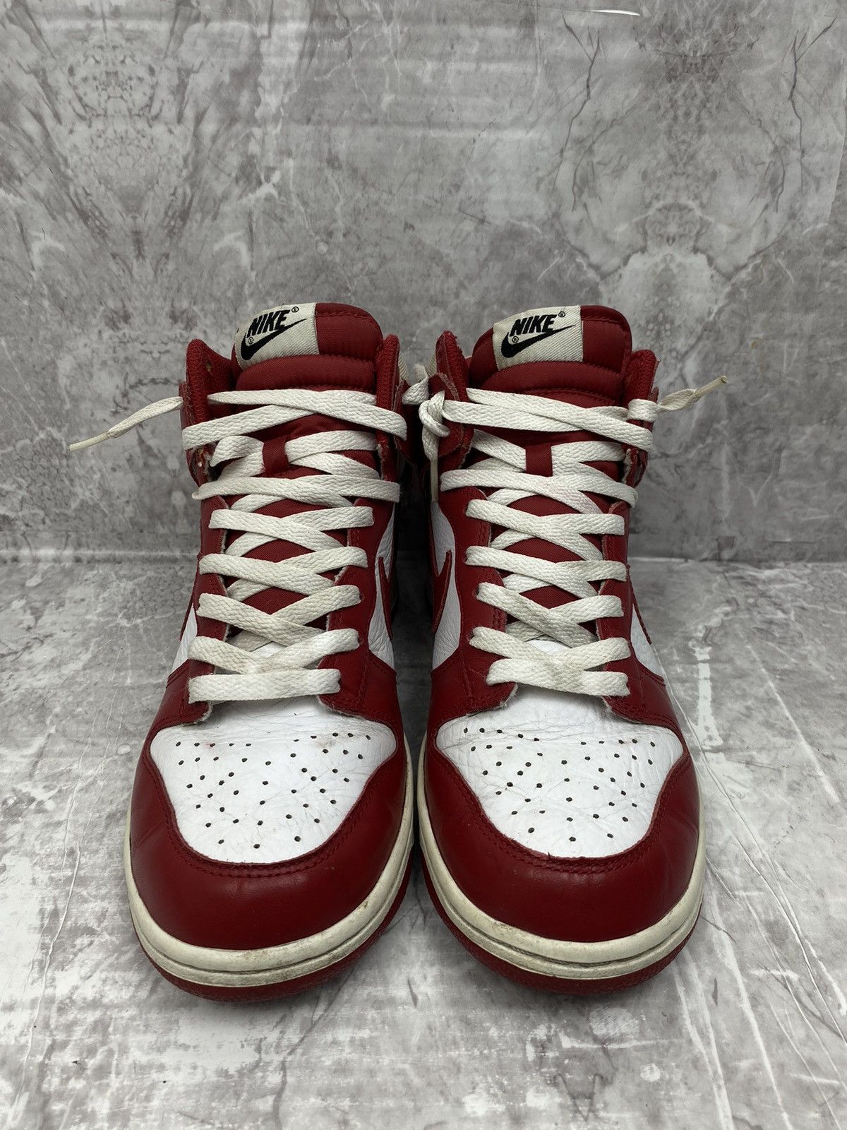 Nike Nike Dunk High White Varsity Red (2009) Size US 8 / EU 41 - 2 Thumbnail