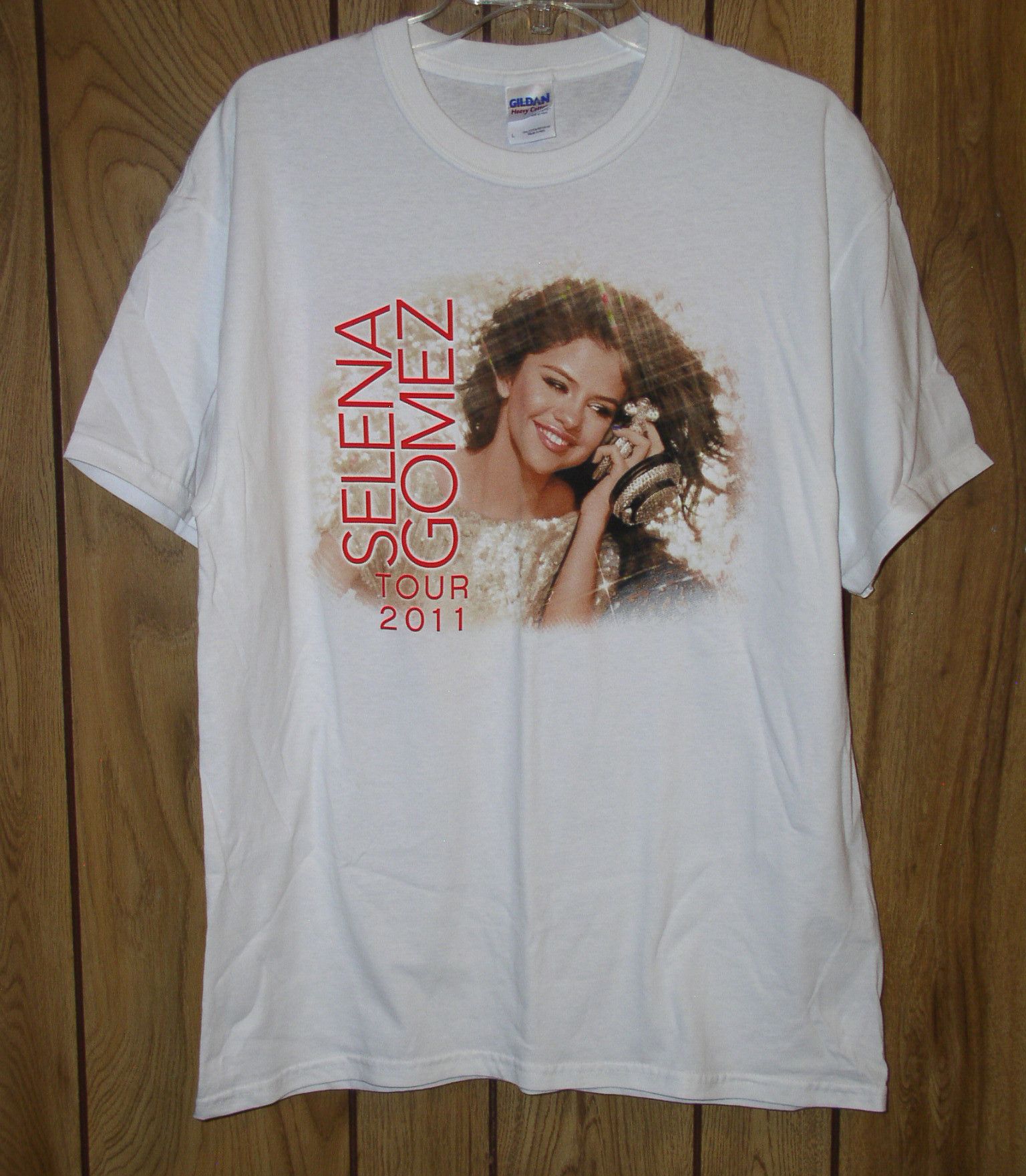 Vintage Selena Gomez Concert Shirt Selena Loves Texas 2011 2 Shows Size US L / EU 52-54 / 3 - 1 Thumbnail