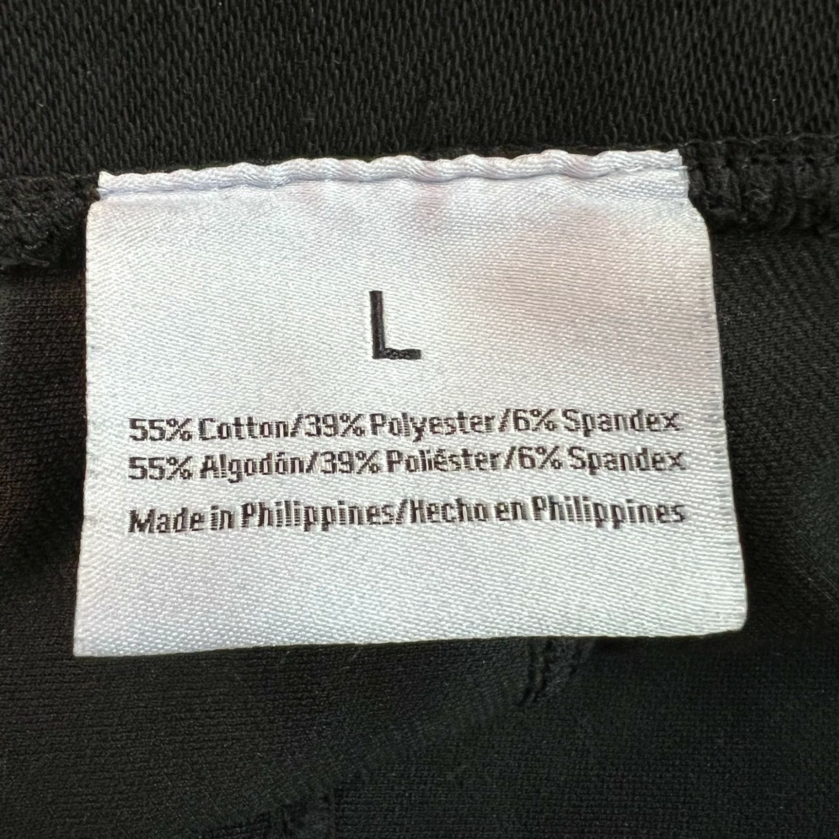 Vintage Womens Black Pants Flat Front Regular Fit Cotton Blend Pull On Size Large Size 36" / US 14 / IT 50 - 7 Thumbnail