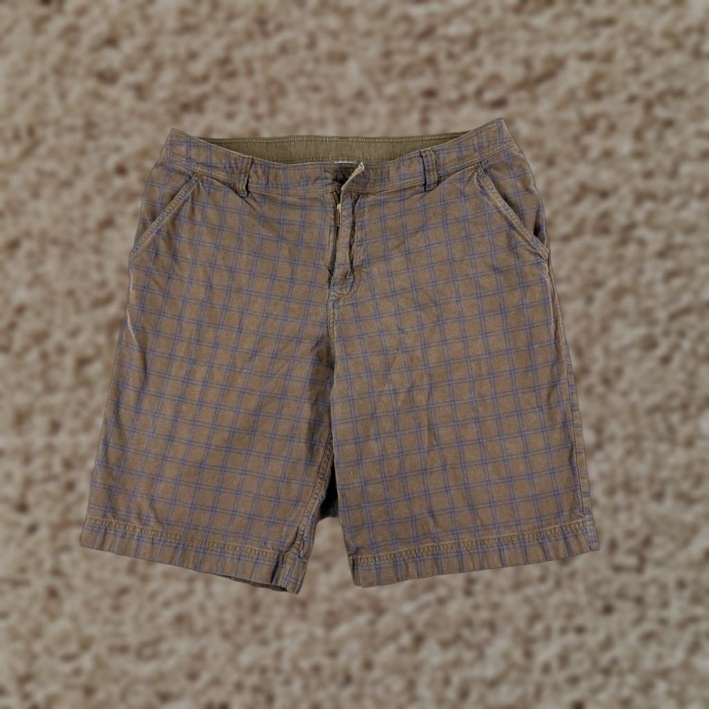The North Face The North Face Shorts Mens 38 Brown Plaid 100% Cotton Hiking Camping Golf Size US 38 / EU 54 - 1 Thumbnail