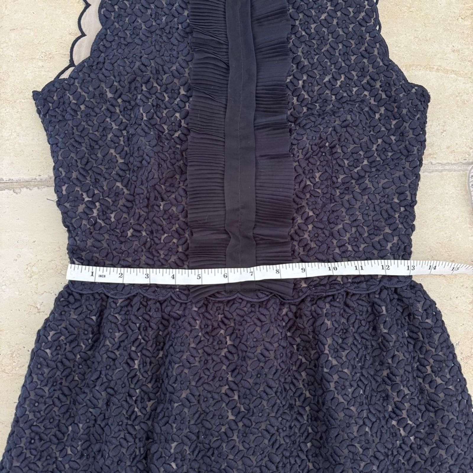 RED Valentino RED VALENTINO Empire Line Dress Navy Lace Size 40, Authentic Size S / US 4 / IT 40 - 11 Thumbnail