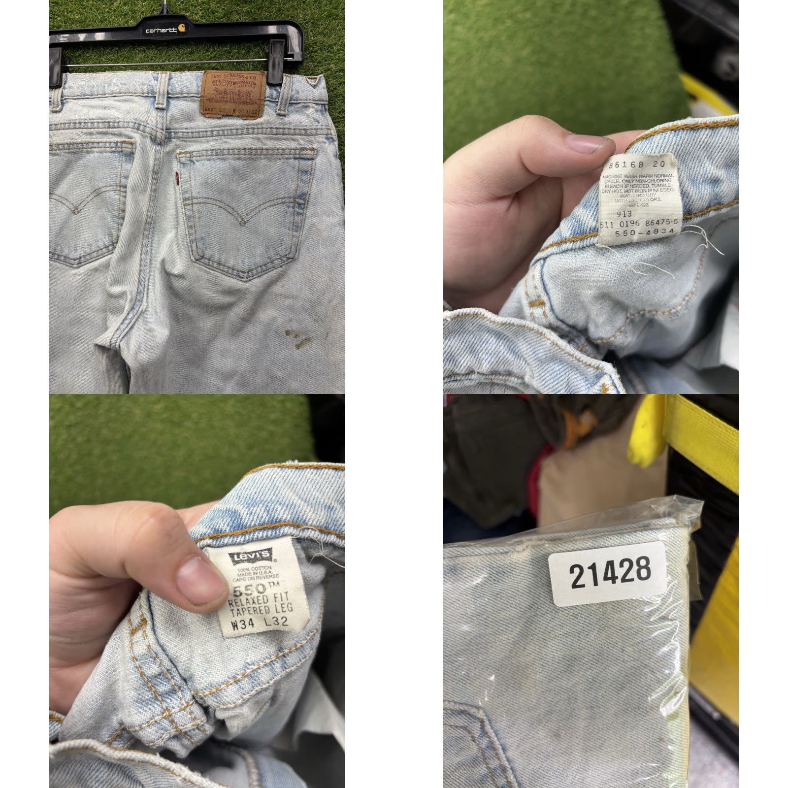 Levi's Levis 505 Jeans Mens 34x32 Regular Straight Fit Light Wash Denim Casual y2k Size US 34 / EU 50 - 8 Thumbnail
