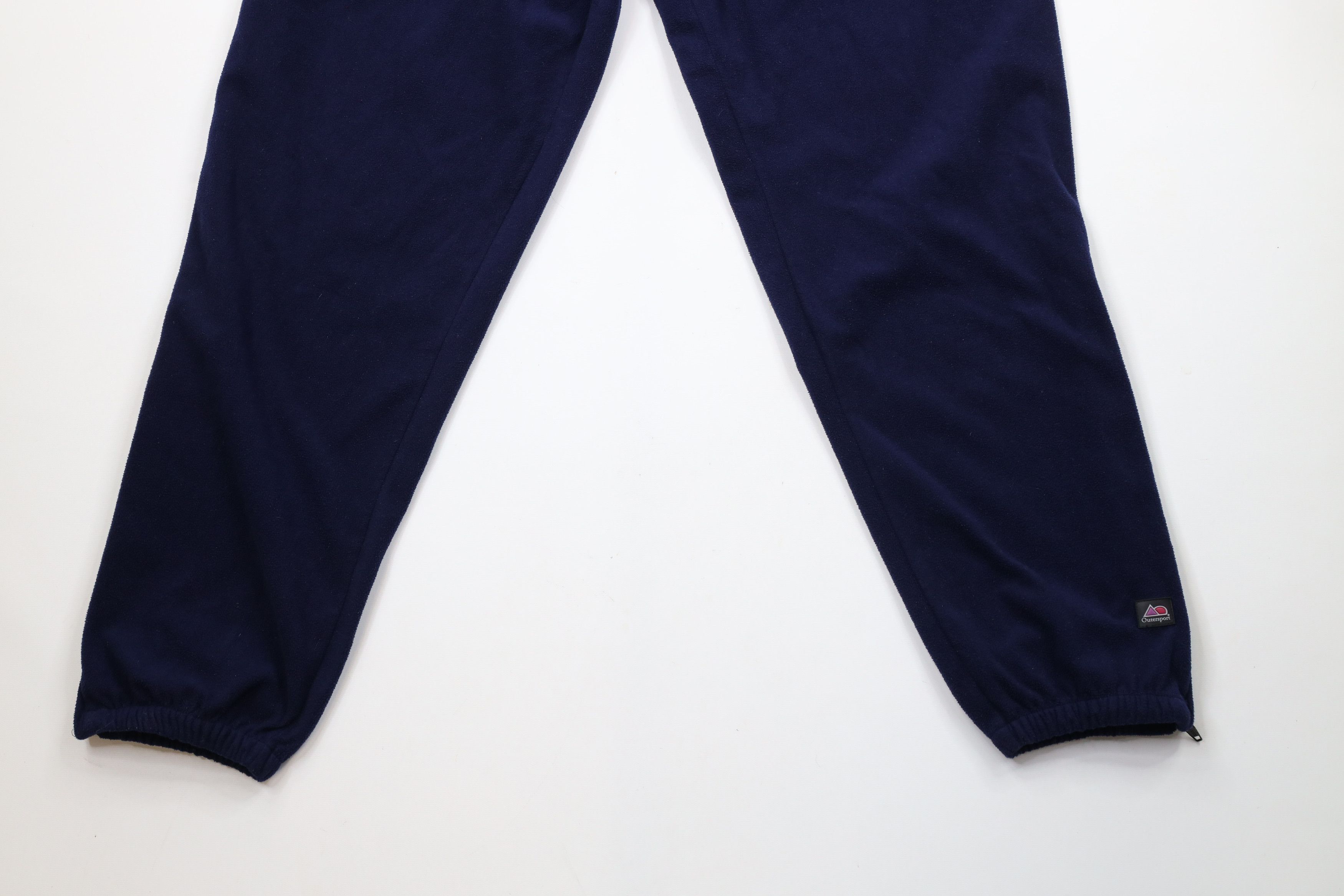 Vintage Vintage 90s Streetwear Fleece Cuffed Sweatpants Joggers Blue Size US 36 / EU 52 - 4 Thumbnail