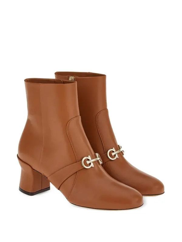 Salvatore Ferragamo o1y0426 Ankle Boots in Camel Size US 9.5 / IT 39.5 - 3 Thumbnail