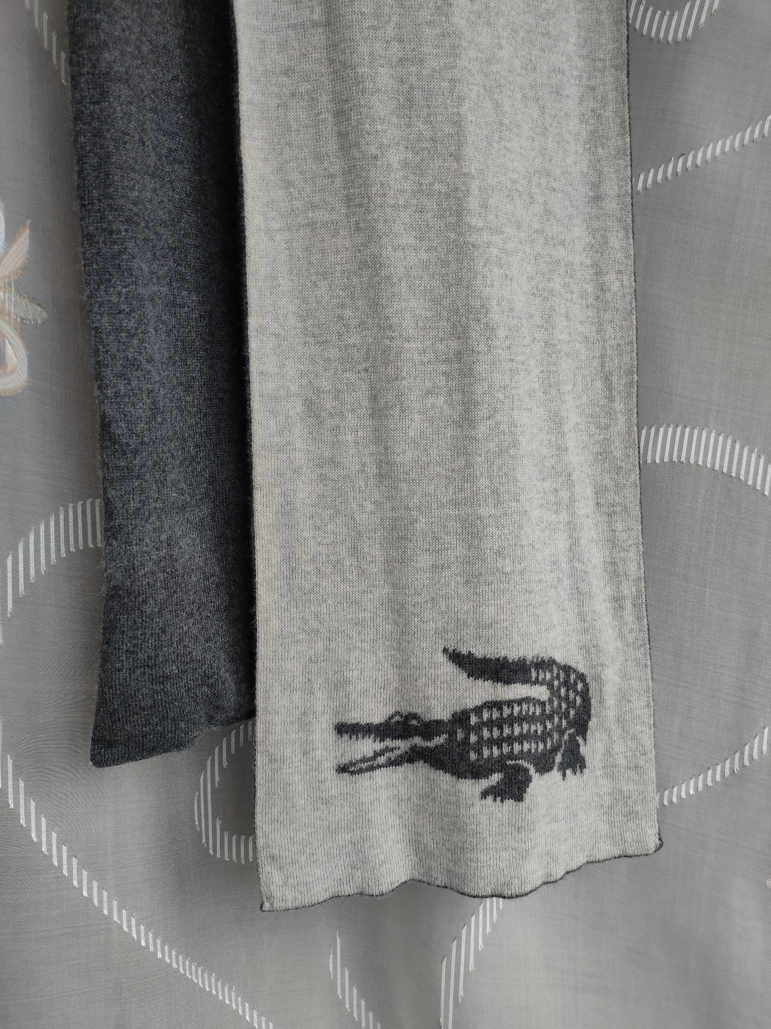 Lacoste Lacoste Scarf Two Sided Woolen Pure Laine Vierge Size ONE SIZE - 2 Thumbnail