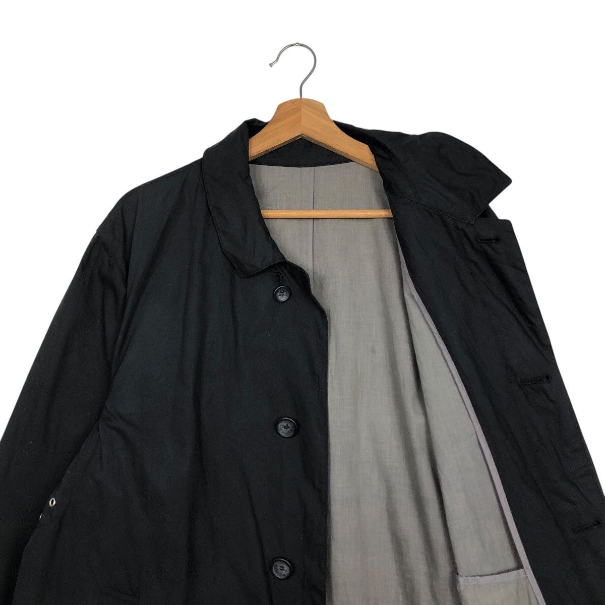 Japanese Brand 📌Iconic Black Junmen Long Jacket Duck Canvas Chore Worker Size US L / EU 52-54 / 3 - 14 Thumbnail
