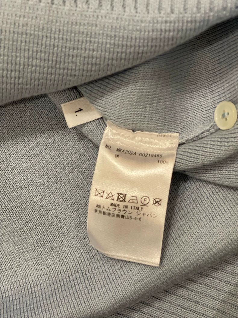 Thom Browne Thom Browne Size 1Sky Blue Classic Four Stripe Knit Pullove Size US S / EU 44-46 / 1 - 4 Thumbnail